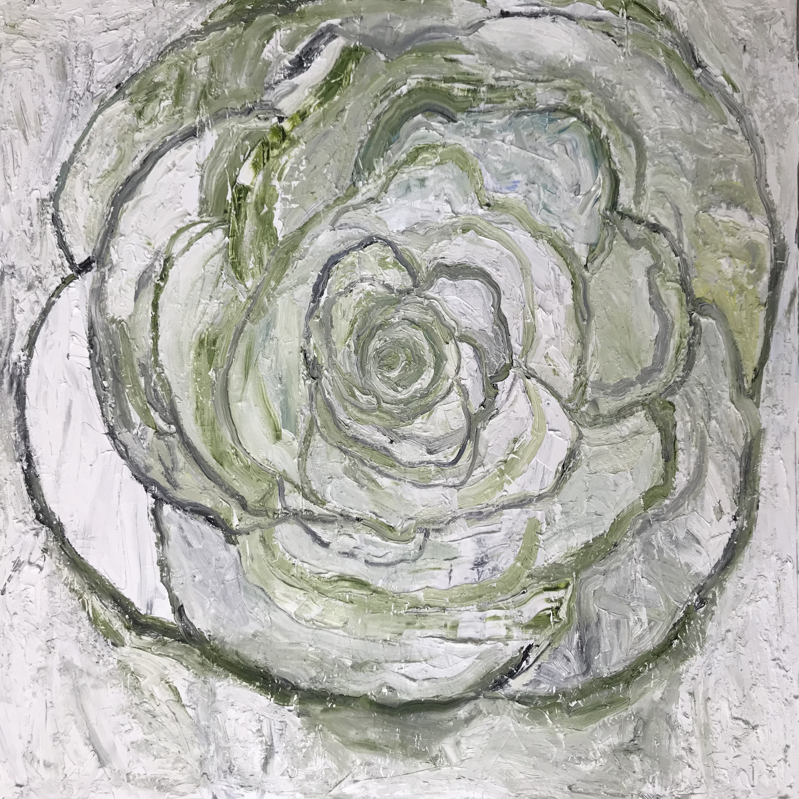 Greening World #6, 2021, Oil on canvas, 48"x48" in