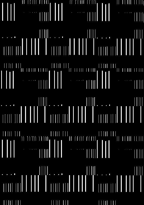 "Bar Codes / 31" Giclée fine art prints on Hahnemühle Watercolour paper / Variable dimensions / Edition of 6