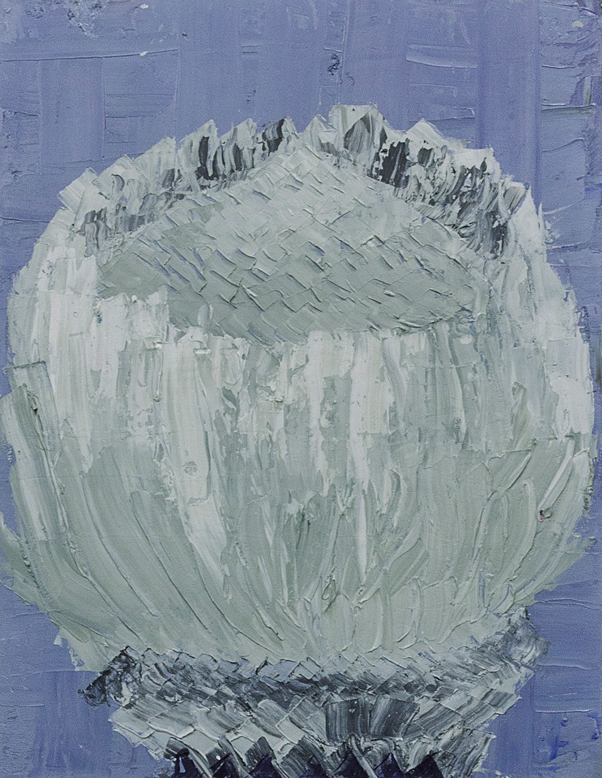 Jan-Henri Booyens, Flower I (Protea) (2013) | Oil on canvas, 45.5 x 35 cm