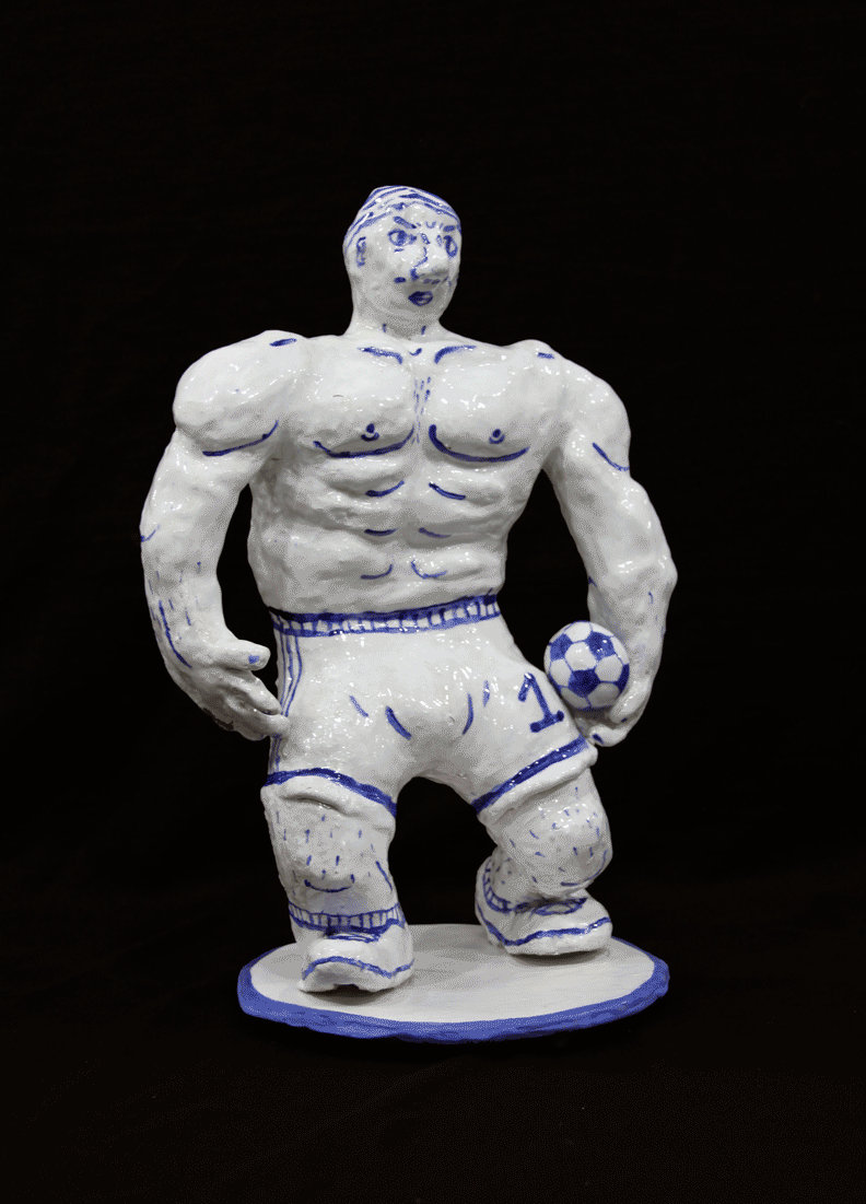 Imitated-Porcelain Soccer Boy