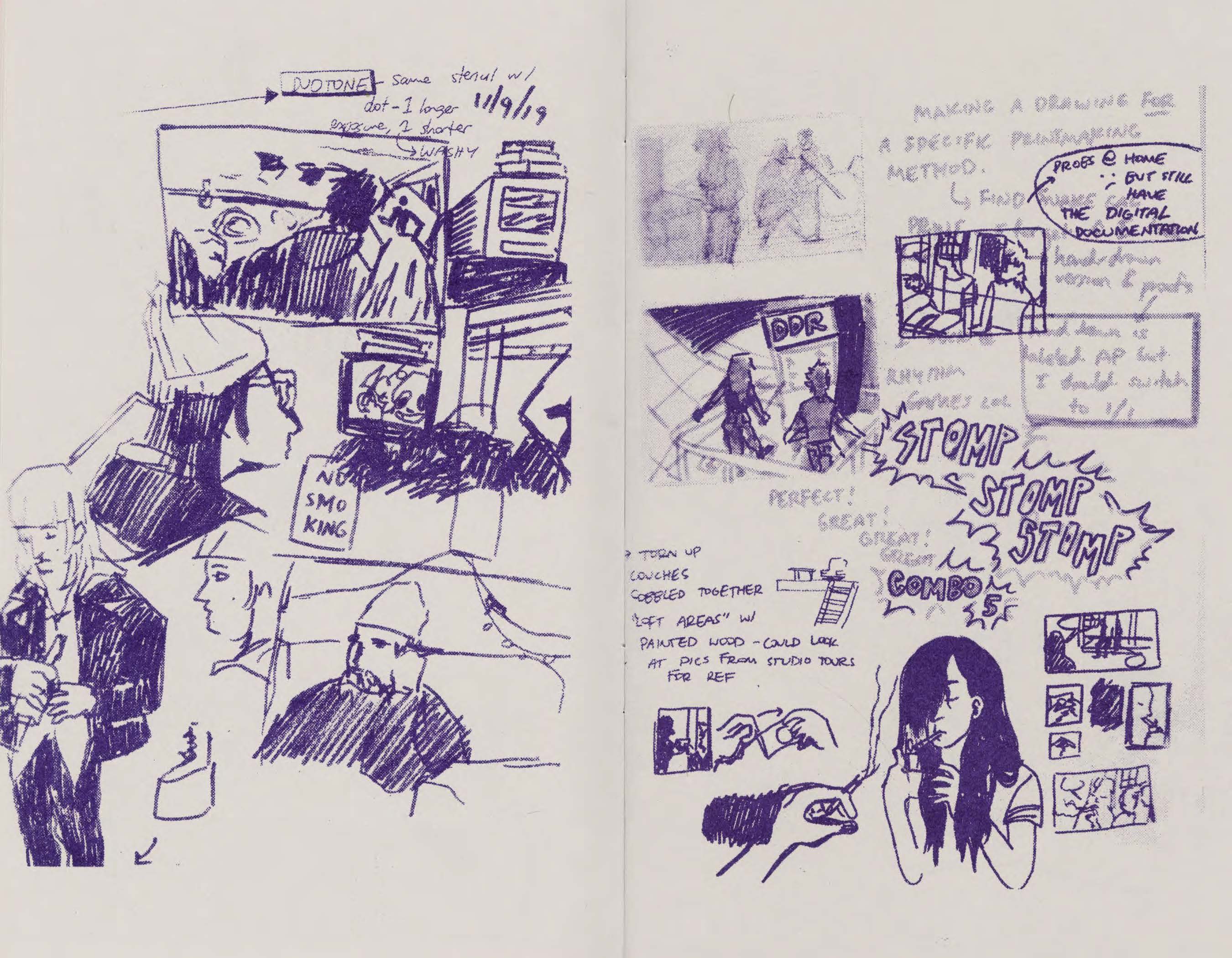 A zine of live “gig sketches“ from DIY shows in Westchester, NY and Providence, RI, approximately 2018-2020.
