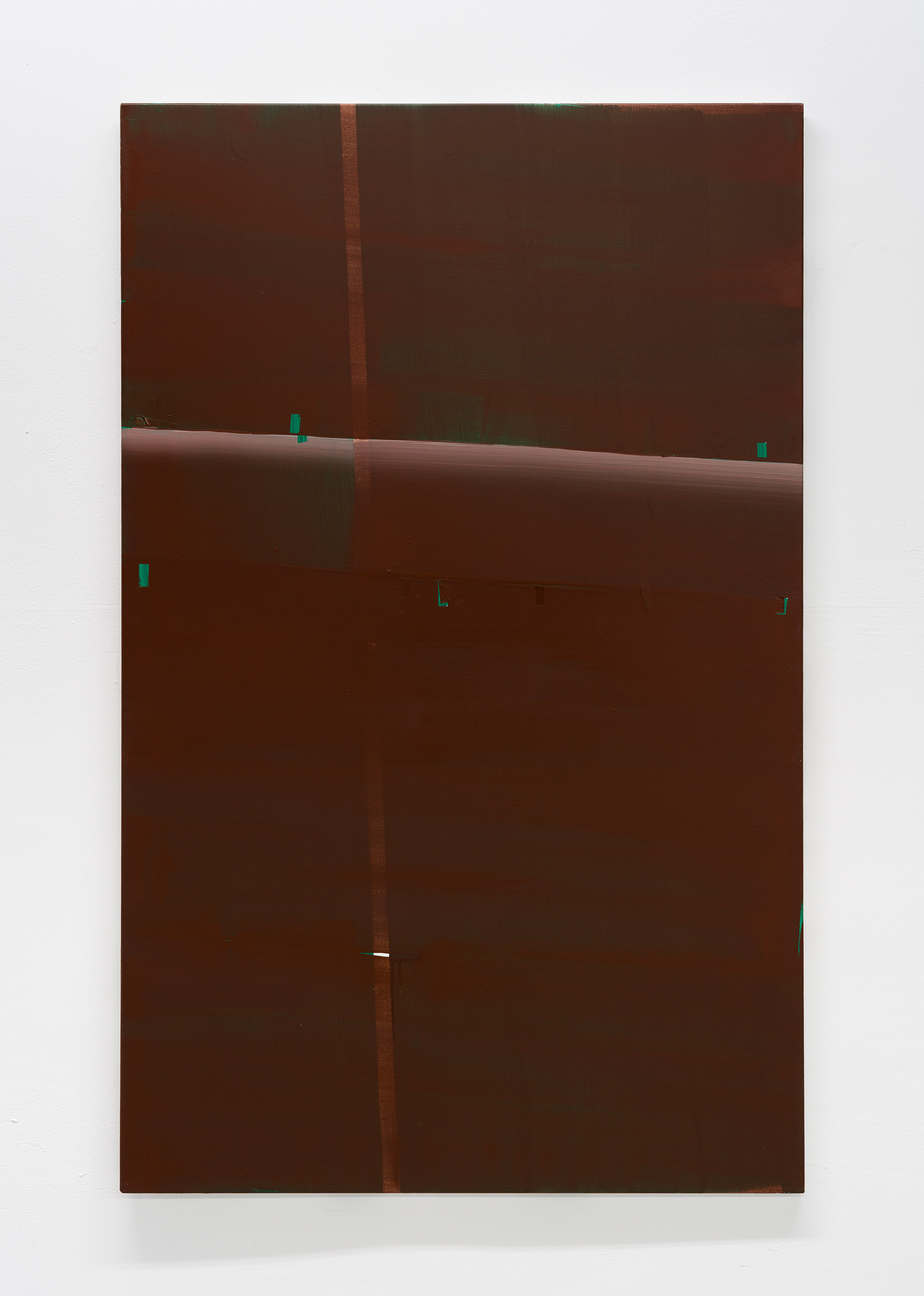 Caput mortum, 2025, oil and tape on linen 57 1/2 x 36 in. (146.1 x 91.4 cm.)