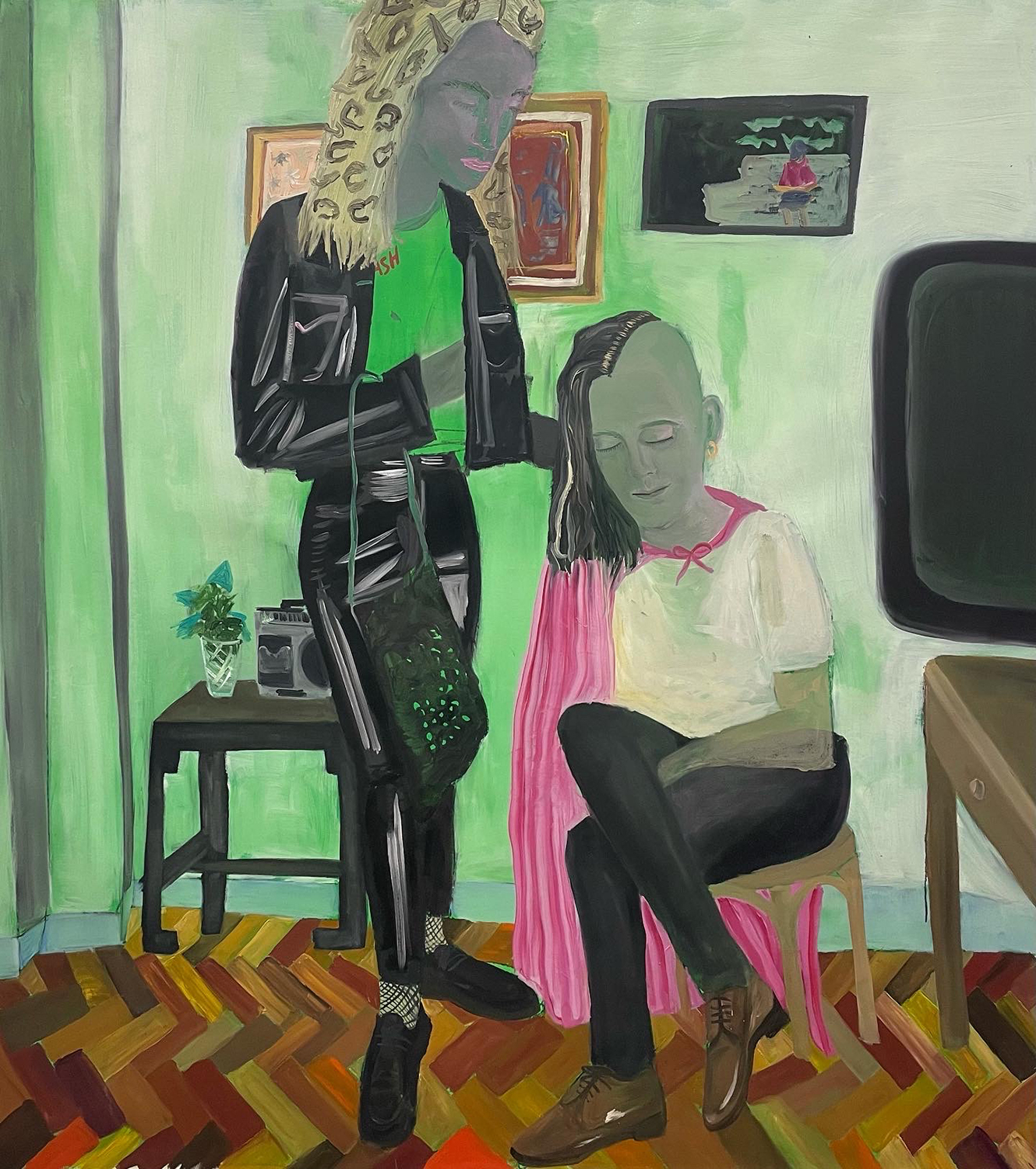 Eros y Psique, óleo sobre tela, 140 x 150 cm, 2021. Colección Privada