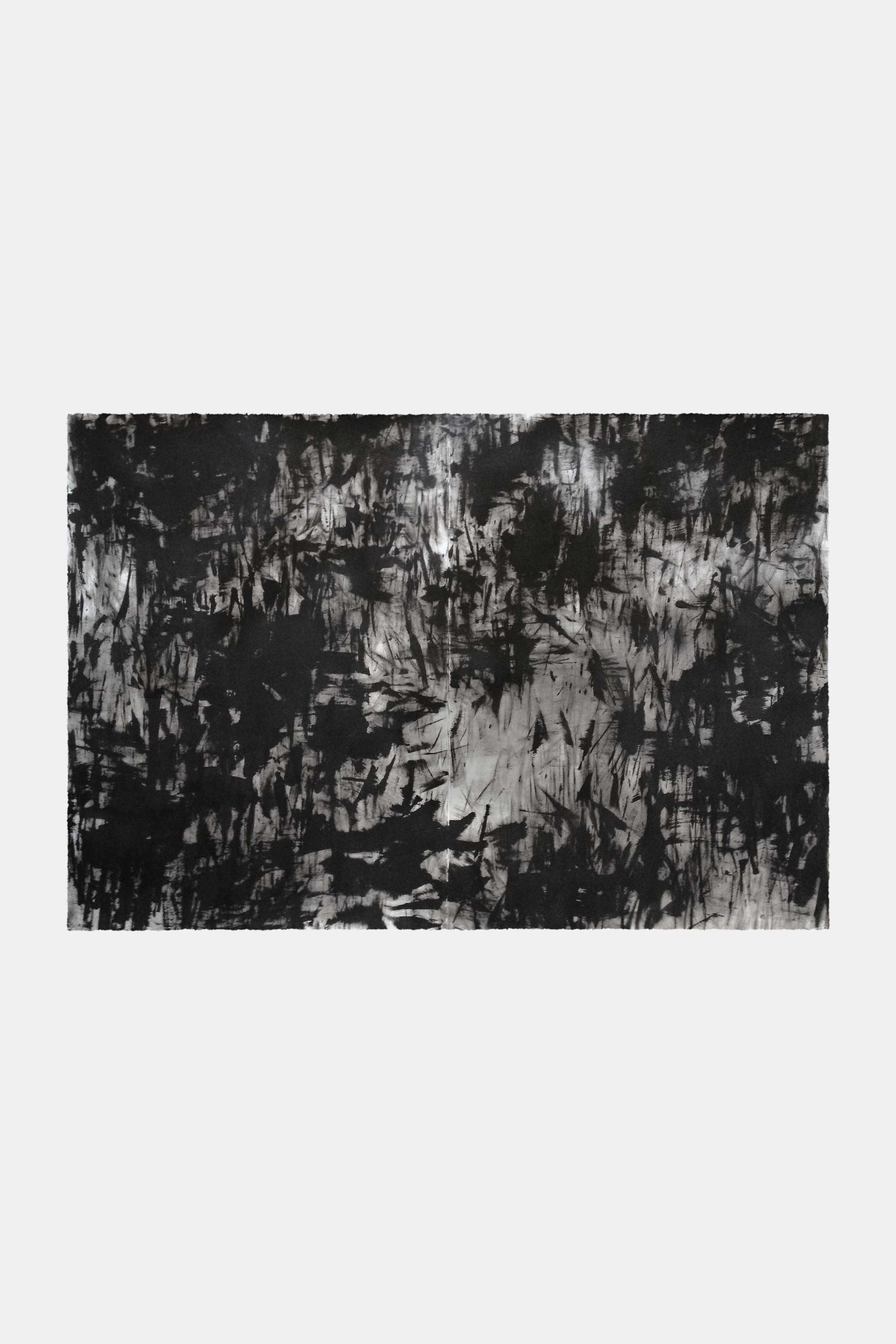Black echoes, 2015. Ink on paper. 112&#160;×&#160;76&#160;cm.