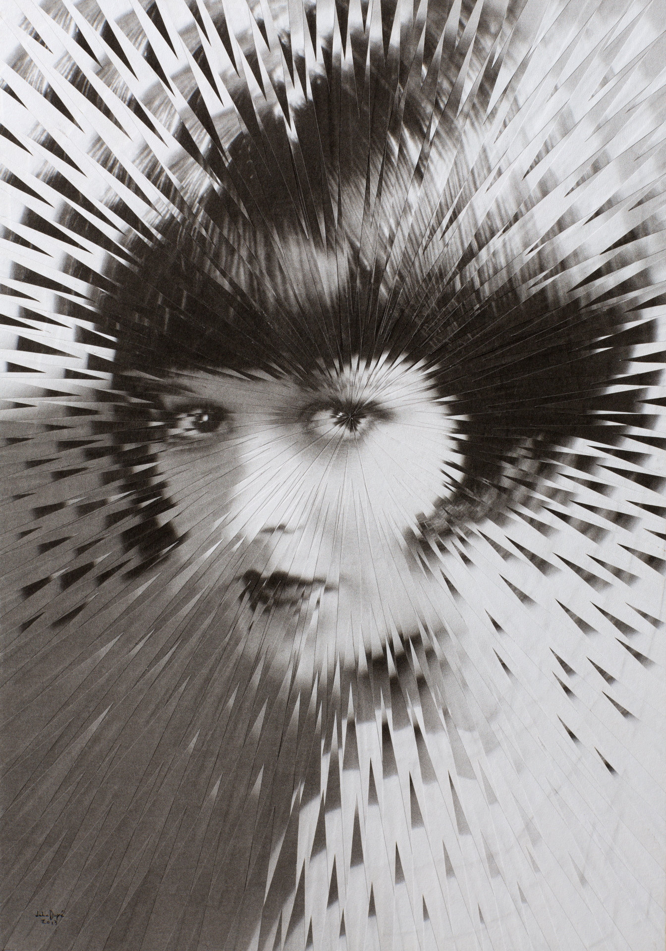 Exploding Louise Brooks, 2013, 8.2 x 11.6 inches