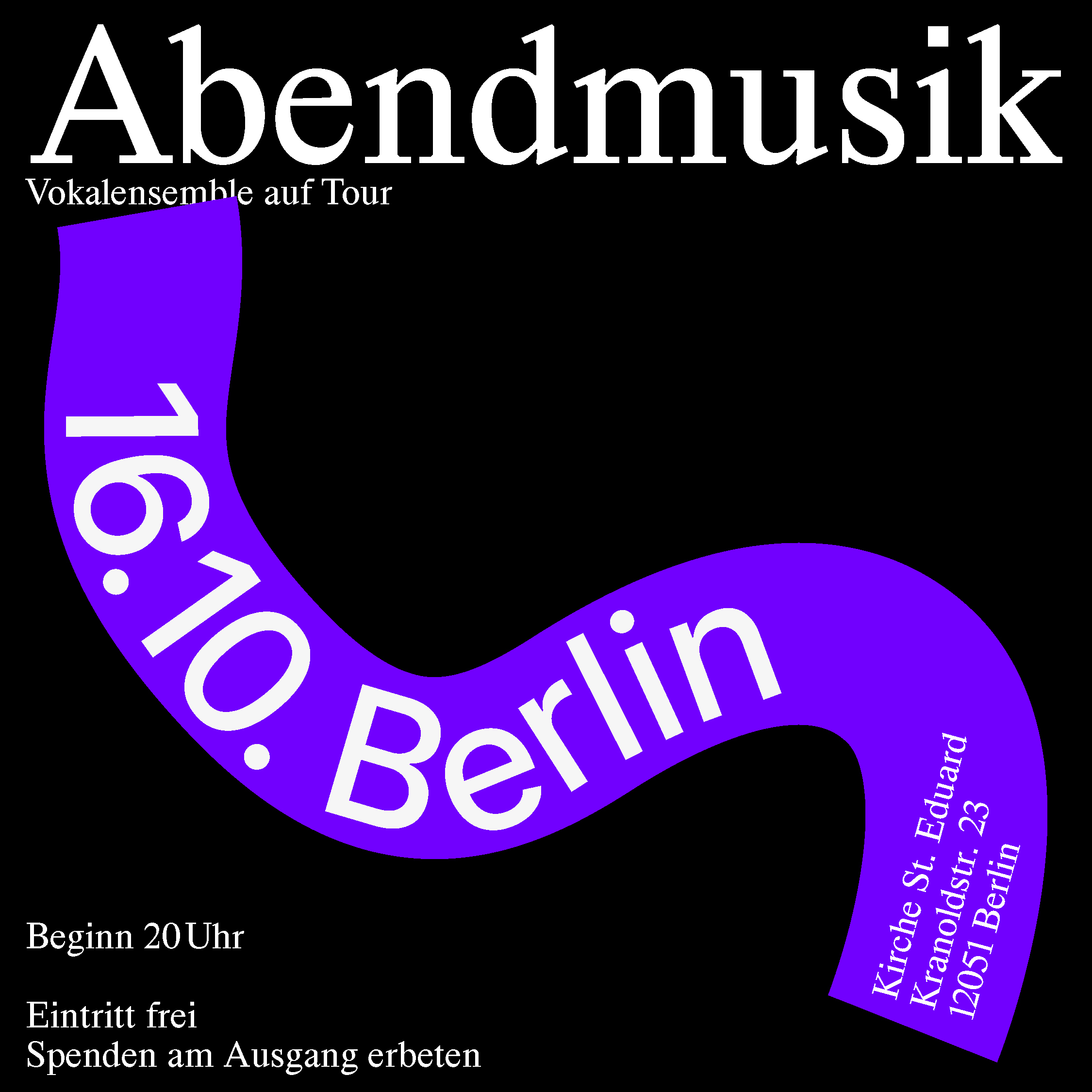 Poster and Social Media Assets for Vocal Ensemble