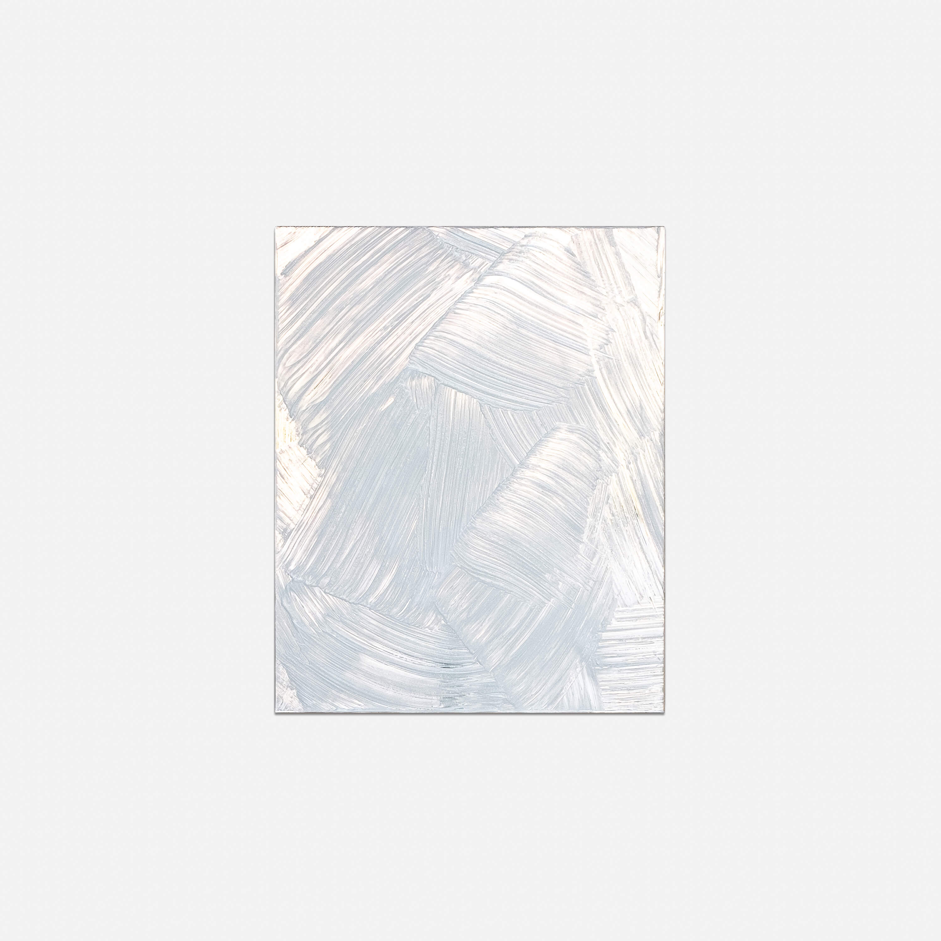 RIS 22 (White), 2019, Acrylic on mirror on wood on wood panel, 10 x 8 in