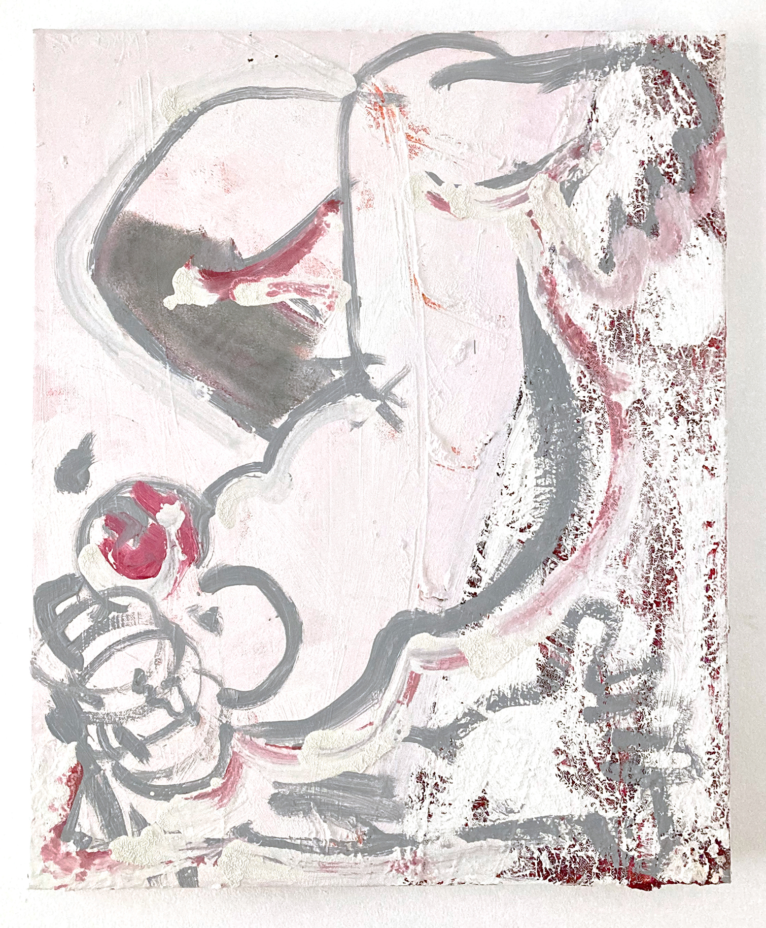Genu Berlo, Slip off the sofa nude, 2022, oil on canvas, 45x55 cm