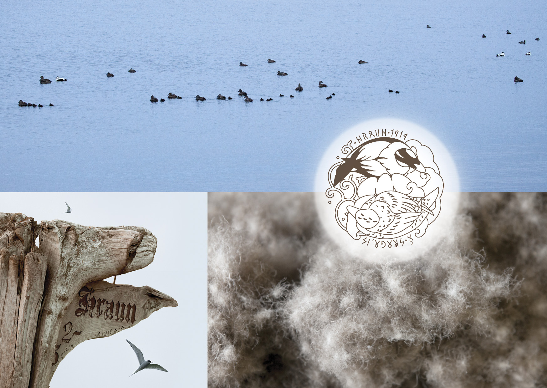 Hraun postcard, Front.