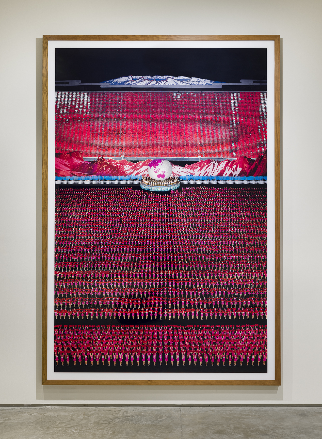 Andreas Gursky, Pyongyang IV, 2007. C-print, 82 5/16 x 101 15/16 inches. Photo by Etienne Frossard.