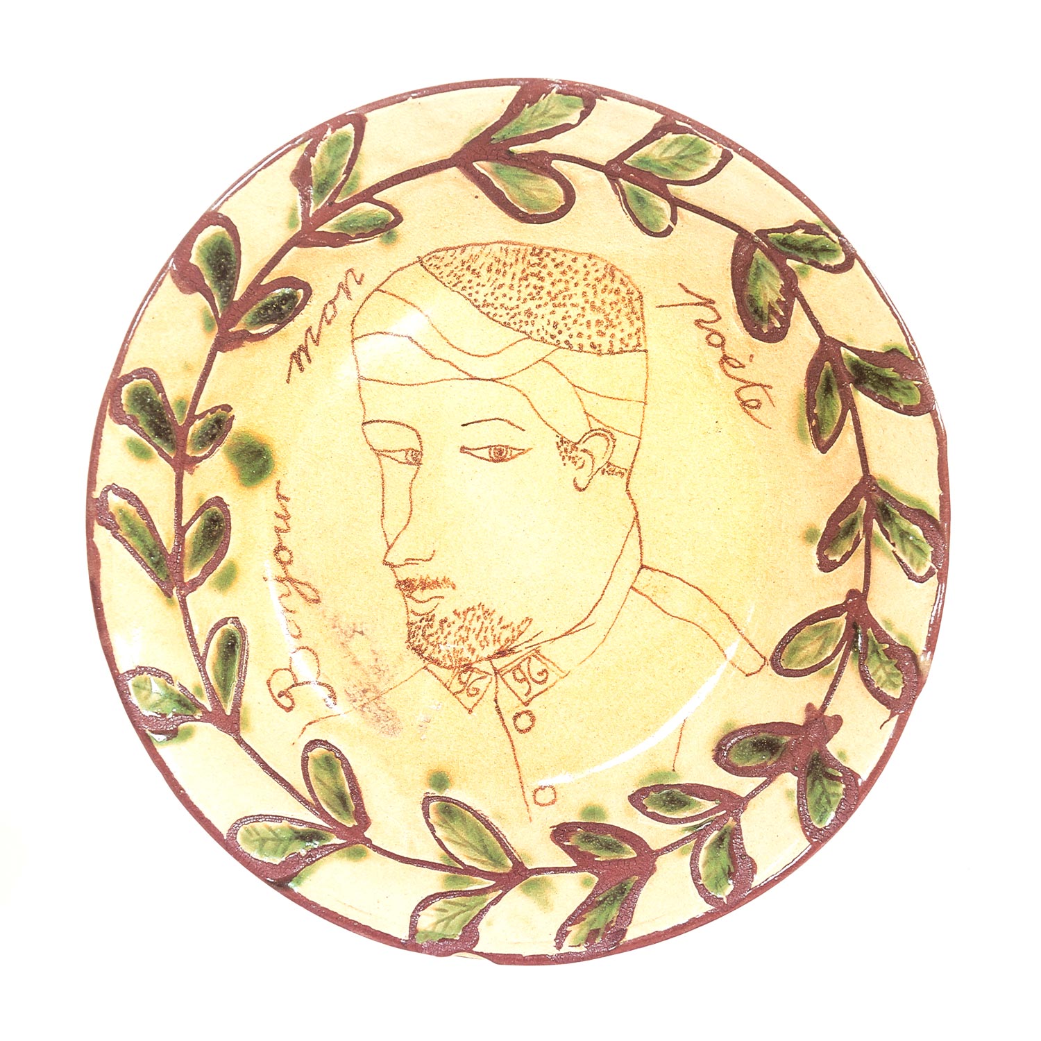 Bonjour, 11.6.1993Glazed ceramic stonewareDiameter 25.5cm