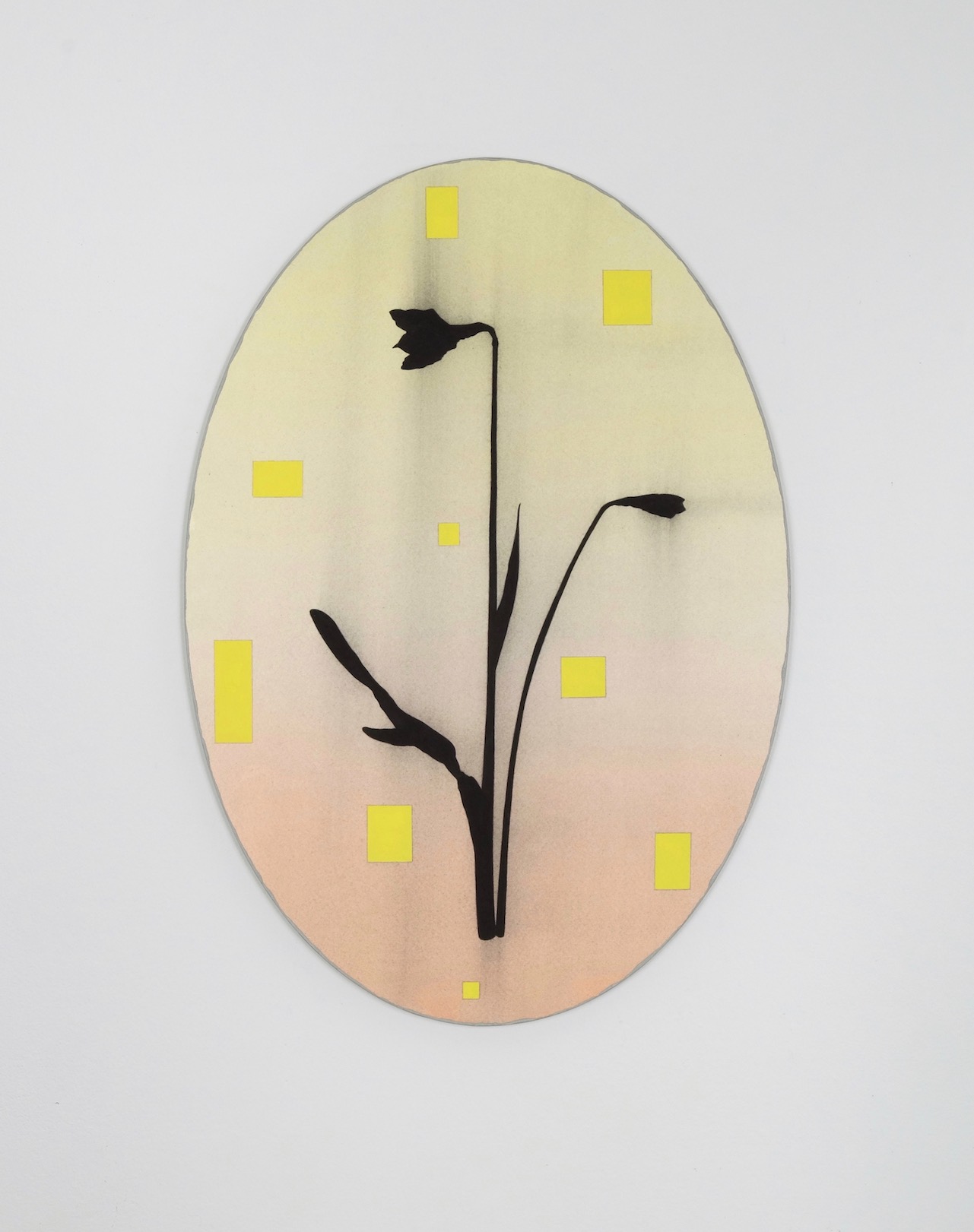 Untitled 2018, acrylic, alkyd and ballpoint pen on paper/aluminium, 44.5 x 31 cm, collection Ministry of Foreign Affairs