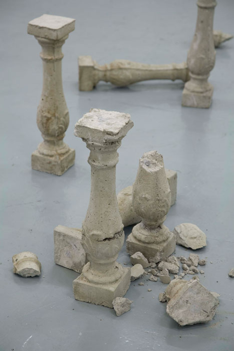 'Rock & a Hard Place' 2010, Installation View, Concrete, Steel (photo: Christo Crocker)