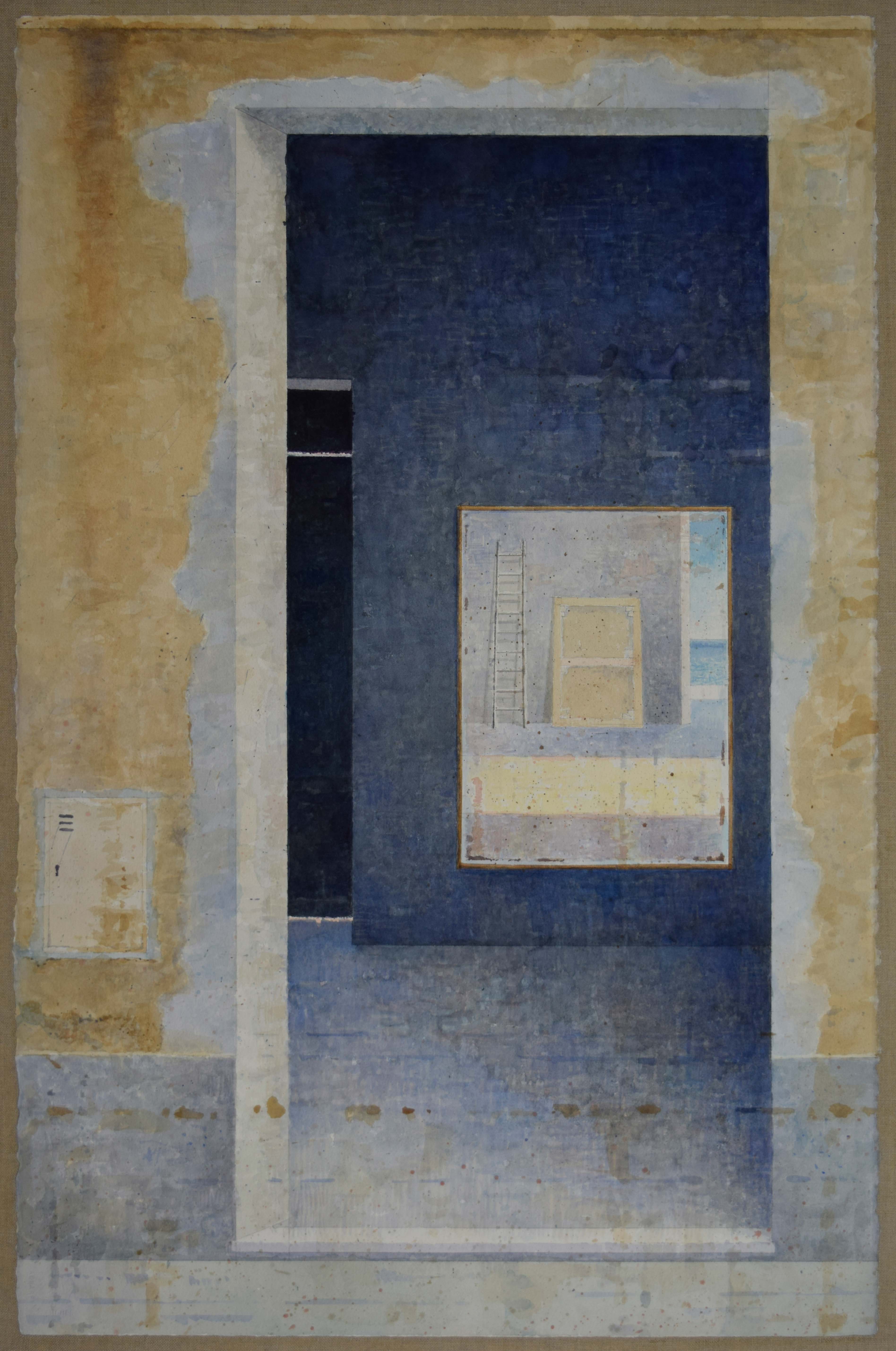 Atelier, 2019, acquarello su carta a mano intelato, cm 105x70