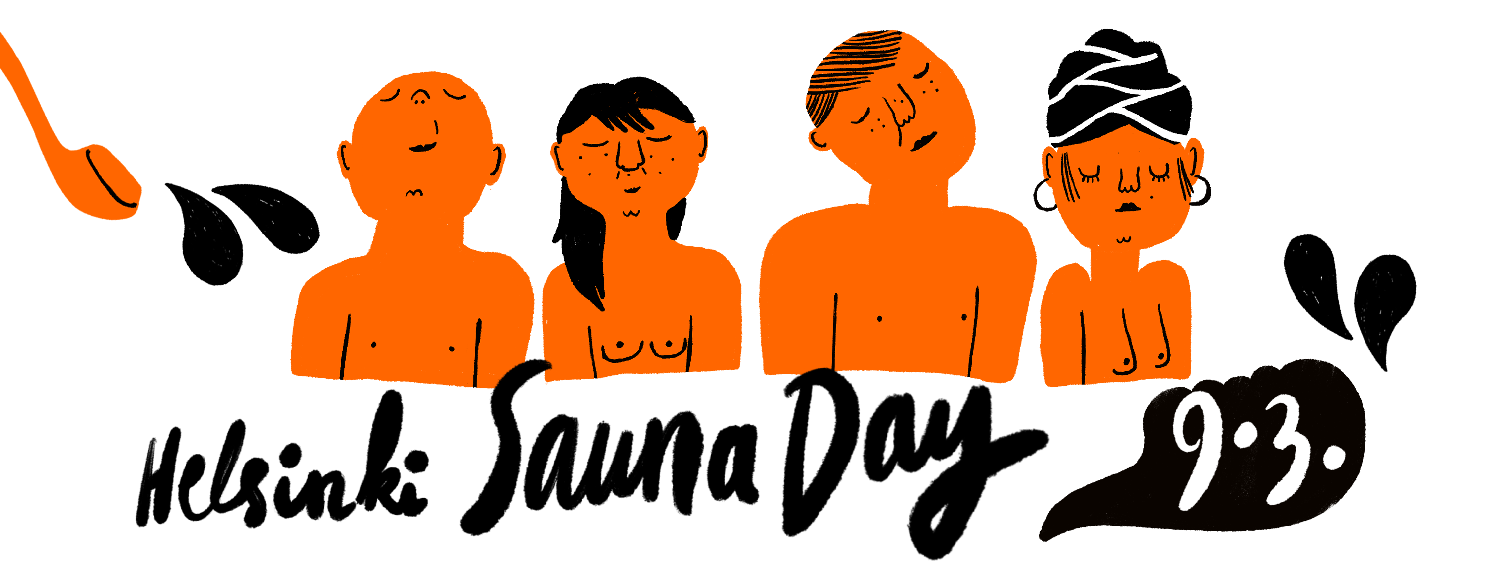 HELSINKI SAUNA DAY - Illustrations by Lille Santanen