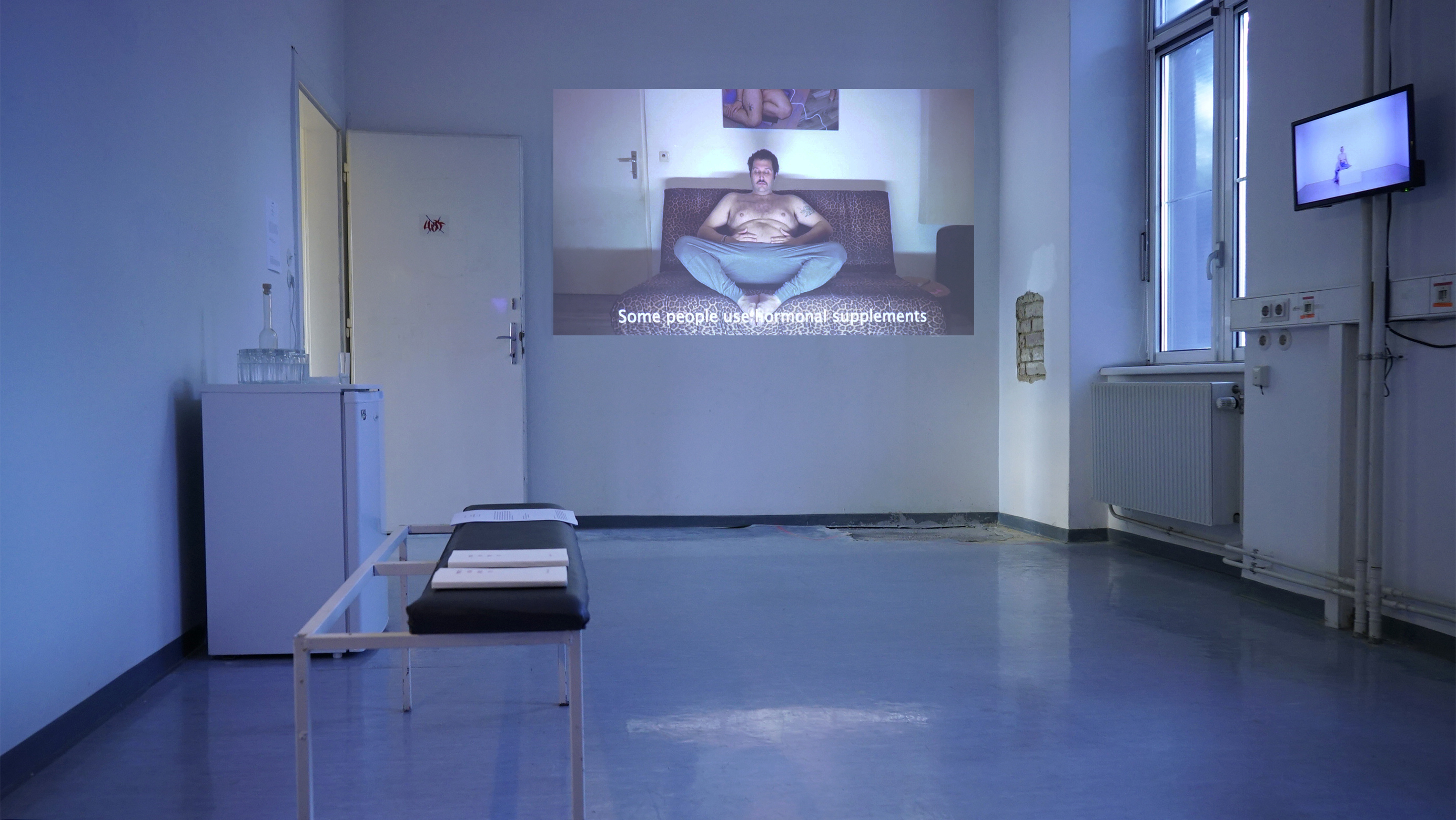 Claudia Lomoschitz, Partus Gyno Bitch Tits, 2021, Ausstellungsansicht, Parallel Vienna 2021 – WAFgalerie. Foto: Claudia Lomoschitz