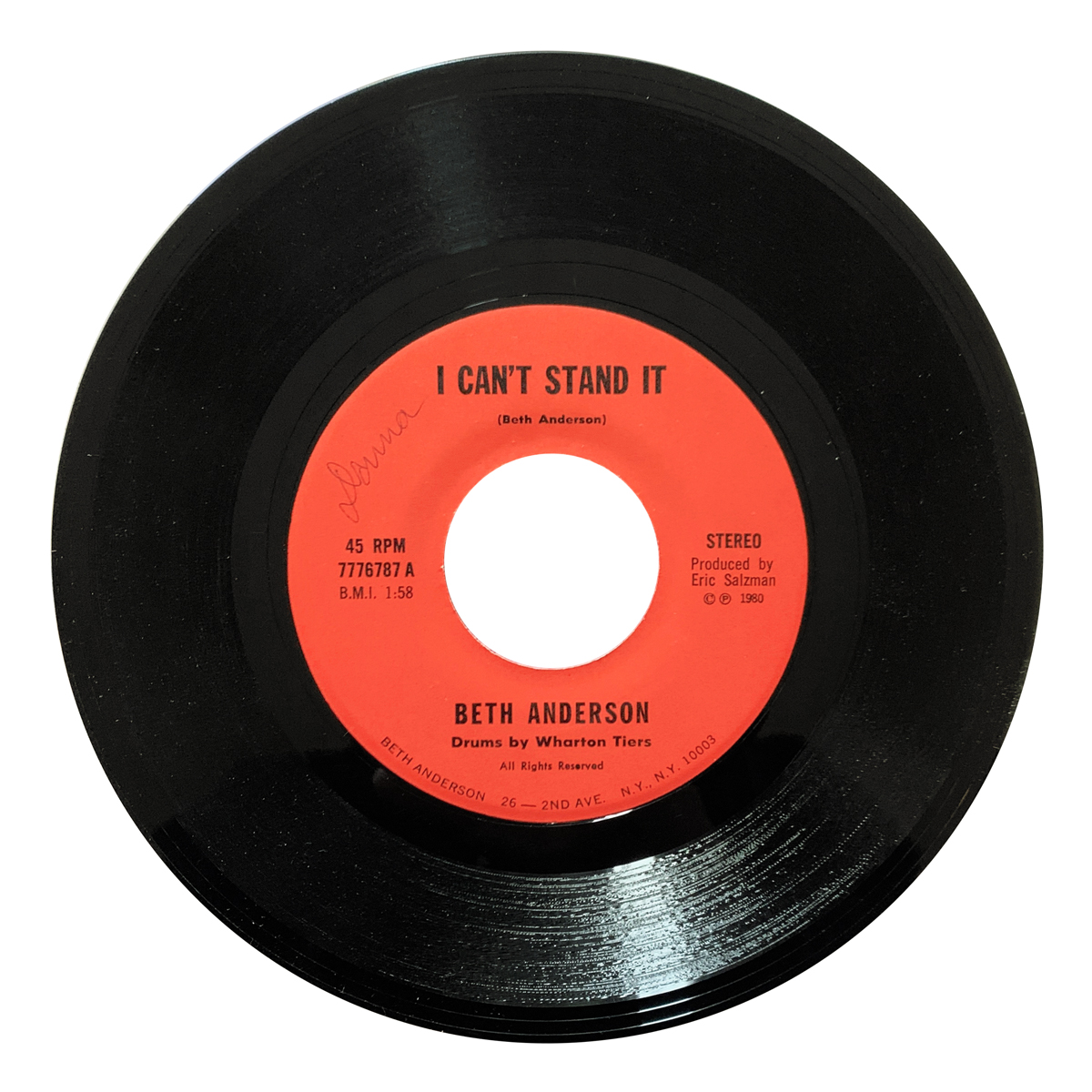 Not on Label 776787 Beth Anderson - I Can't Stand It; Ocean Motion Mildew Mind Beth Anderson | Wharton Tiers