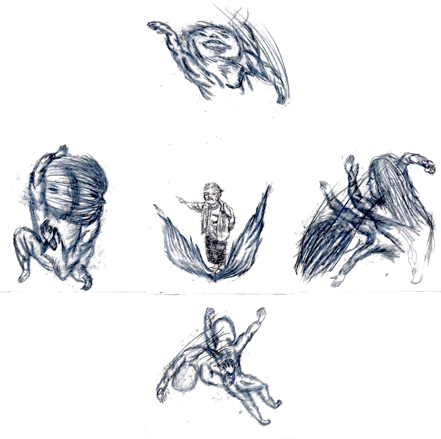 4. December 7th, 2015, dream record drawing / Keywords - Family, conflict, grandmother, reconciliation