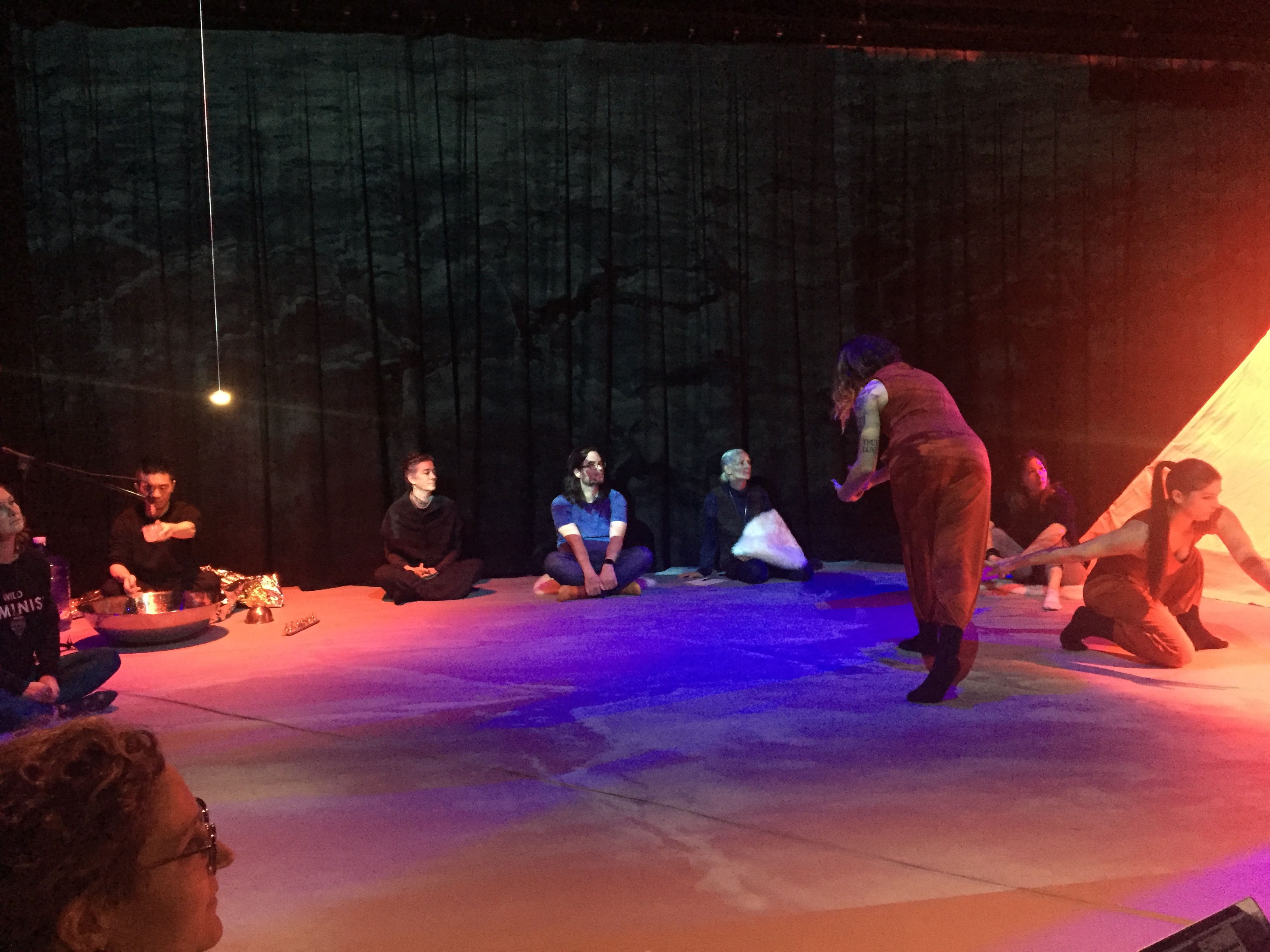 Livable Futures: Climate Gathering open rehearsals at Barnard College’s Movement Lab, January 2020. Photo by Guy de Lancey.