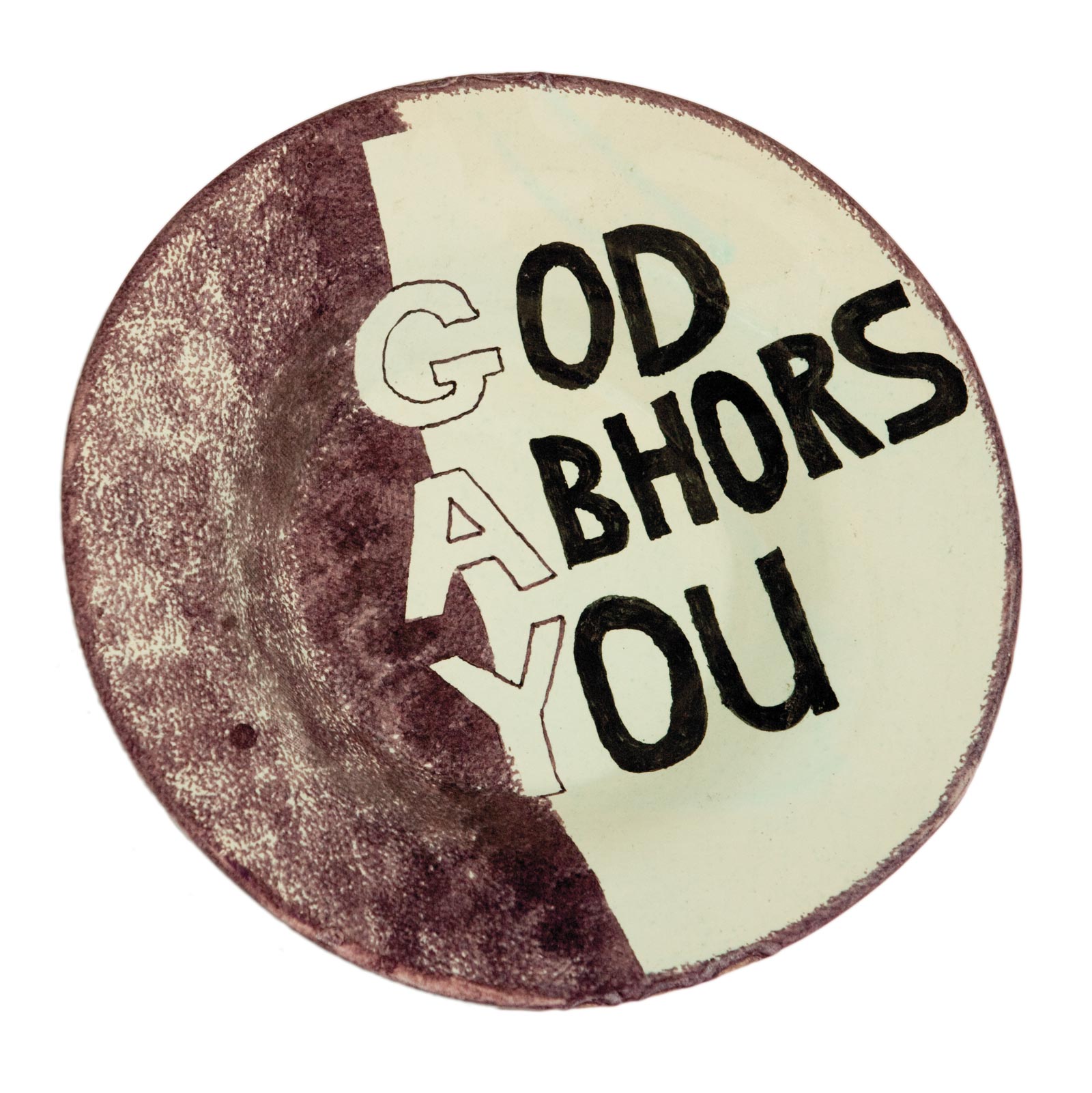 G.A.Y., 29.1.2007Glazed ceramic stonewareDiameter 22cm