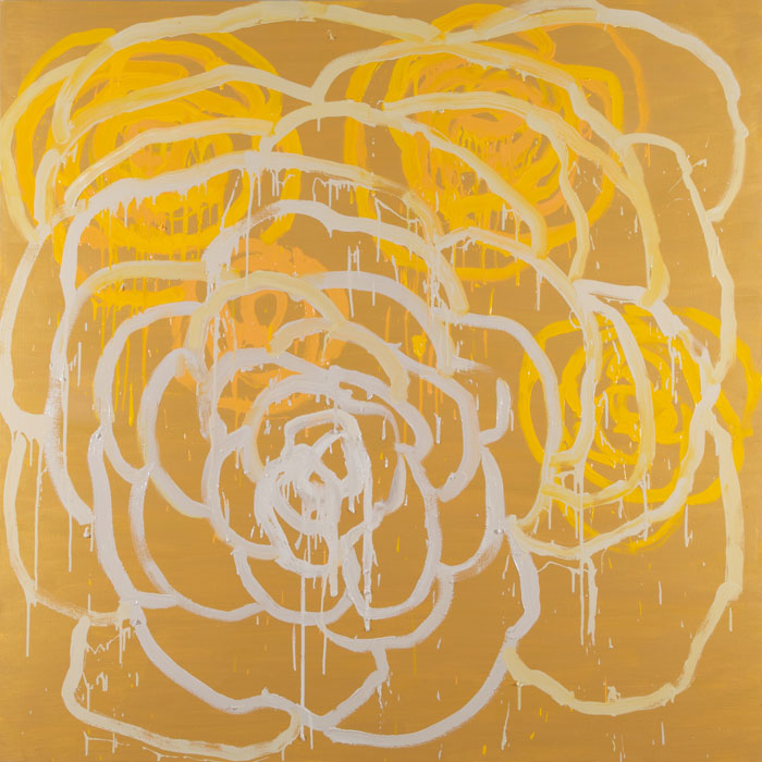 Sebastian Saint Camellia, 2010, oil on canvas, 60x60in