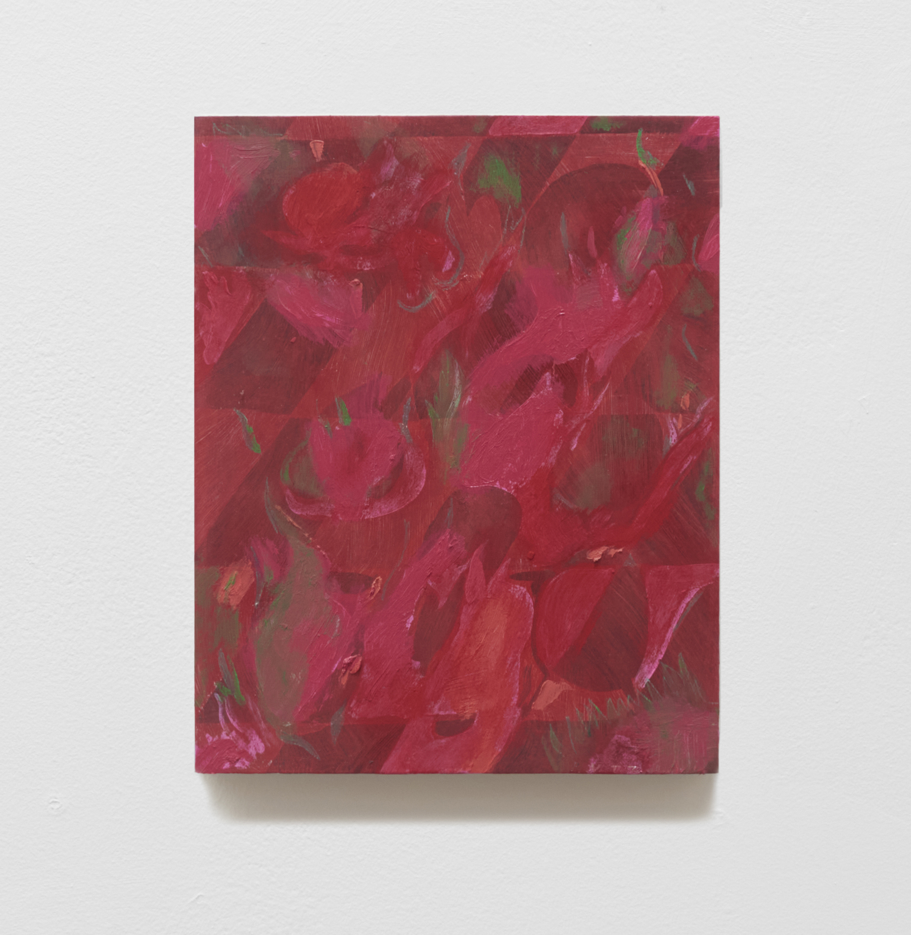 Untitled, mixed media on wood panel, 8" x 10," 2021