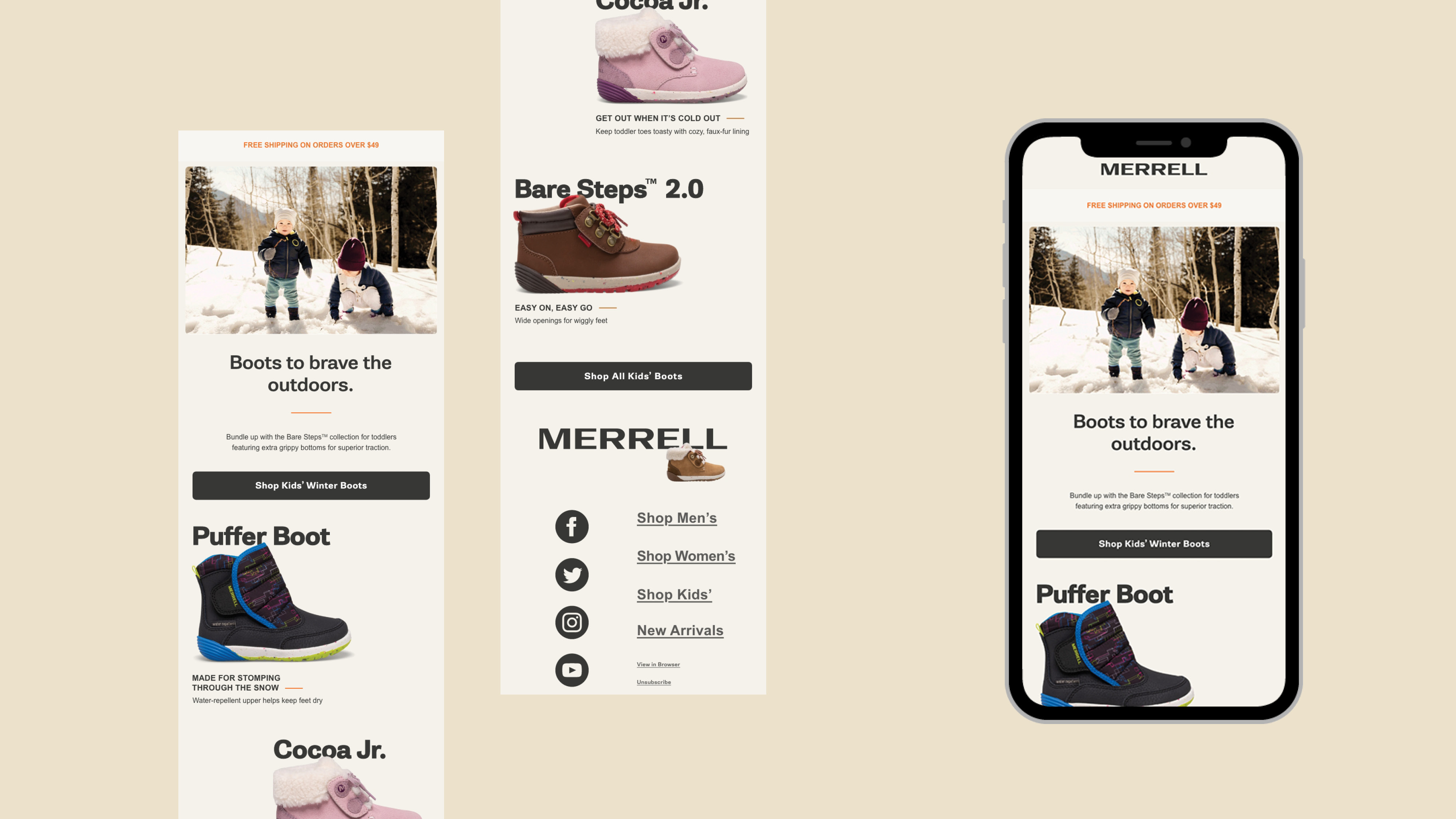 Merrell Boots Marketing Emails