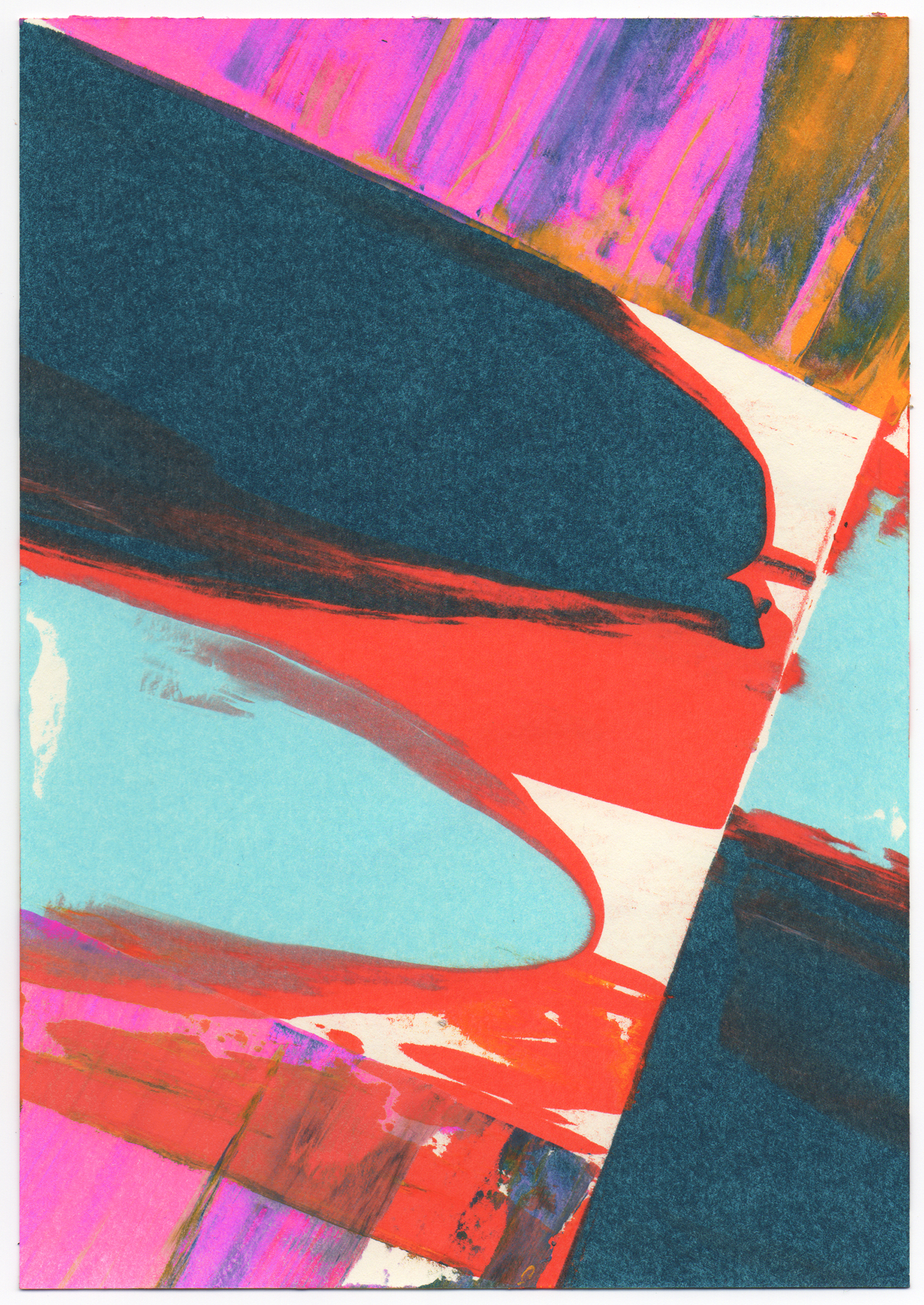 Untitled 362, 2017, Acrylic on paper, 21x14.8cm