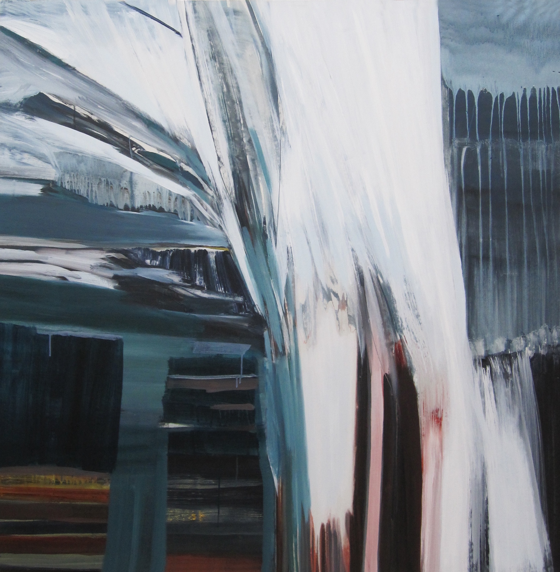 insistent (faster than you and I, my love) - 53x52" 2009