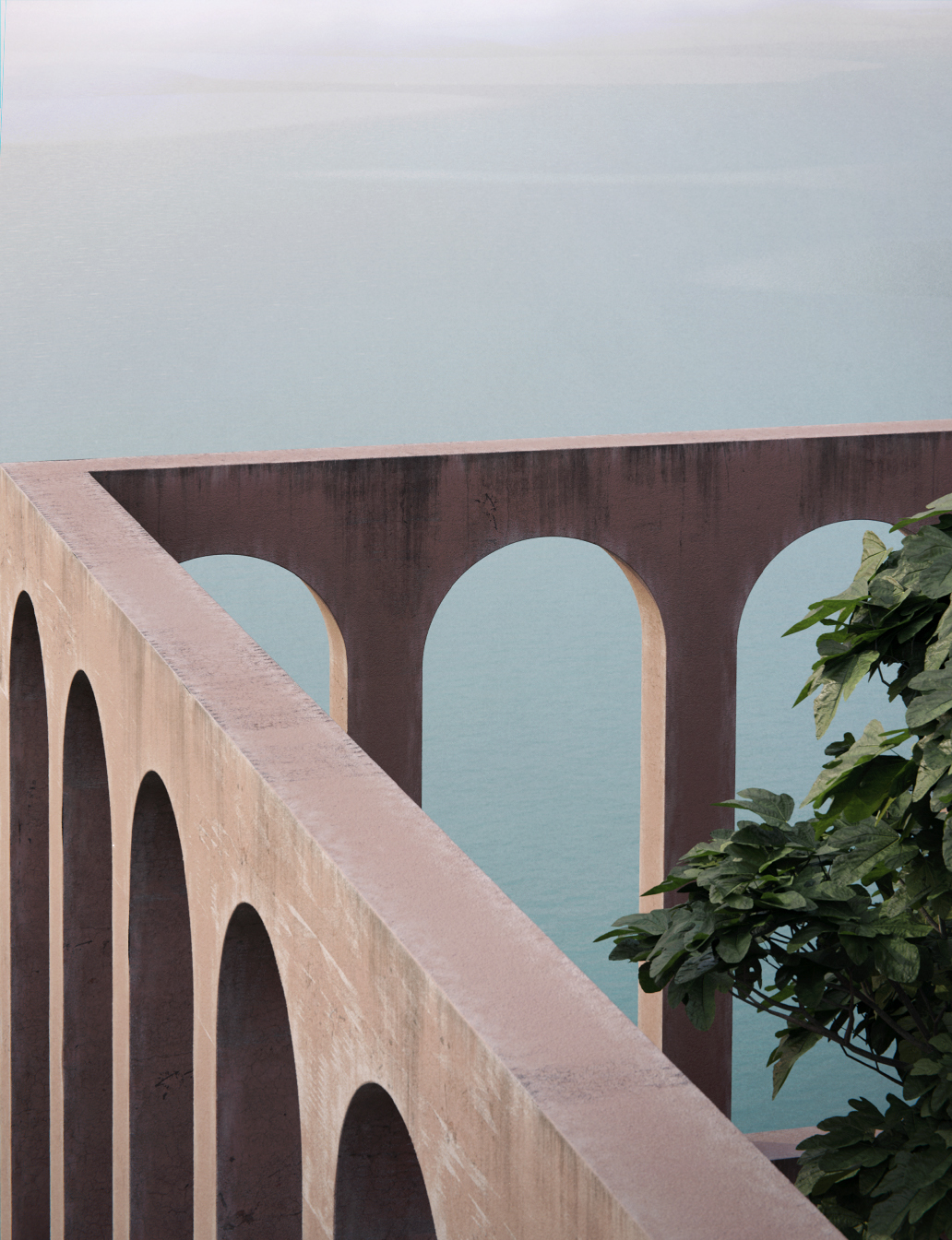 arches, figues, lake, rendering, photography, image, bern