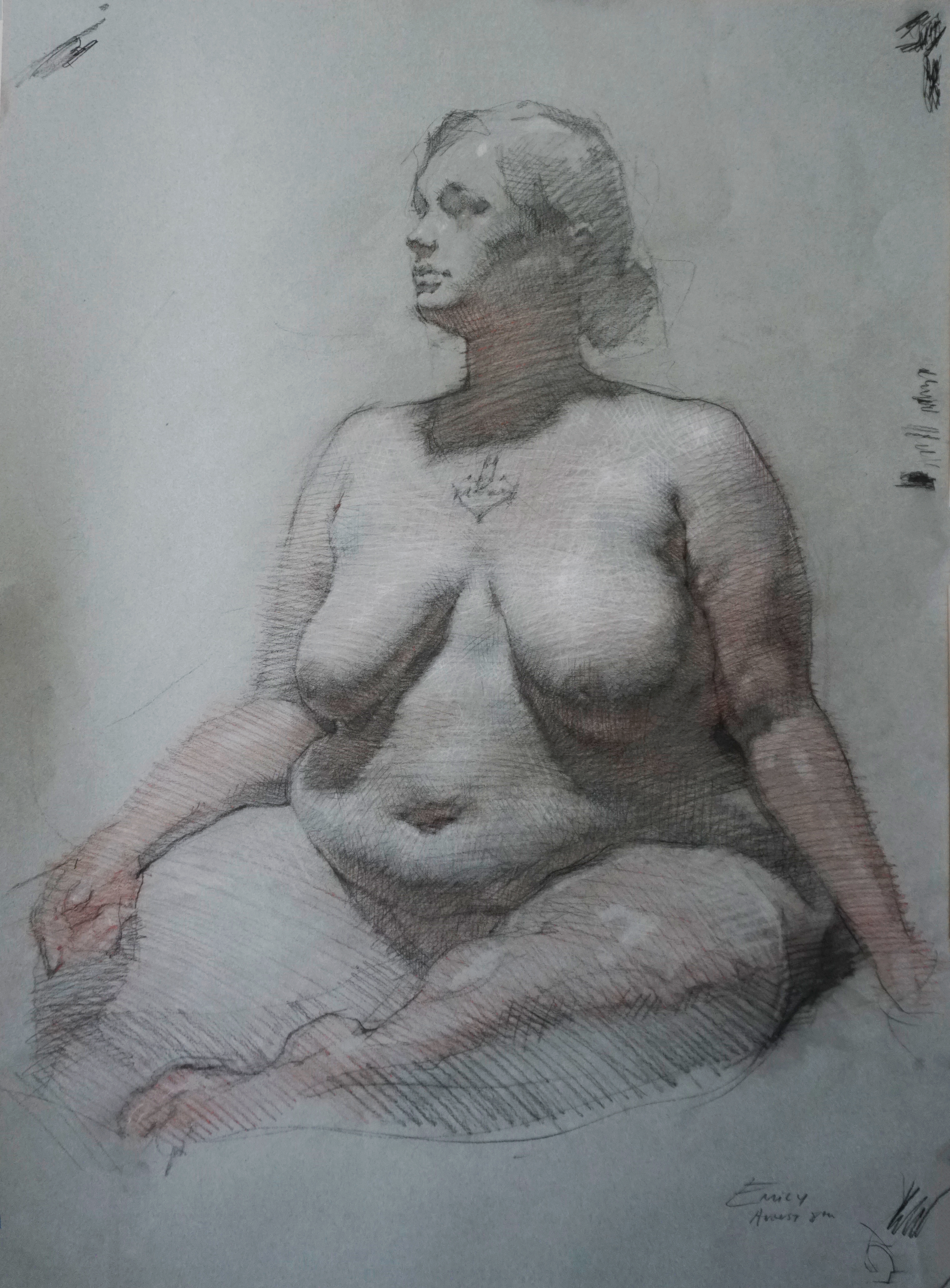 Essex Figure Study of Emily, Graphite, 29.5x21.5'', SOLD