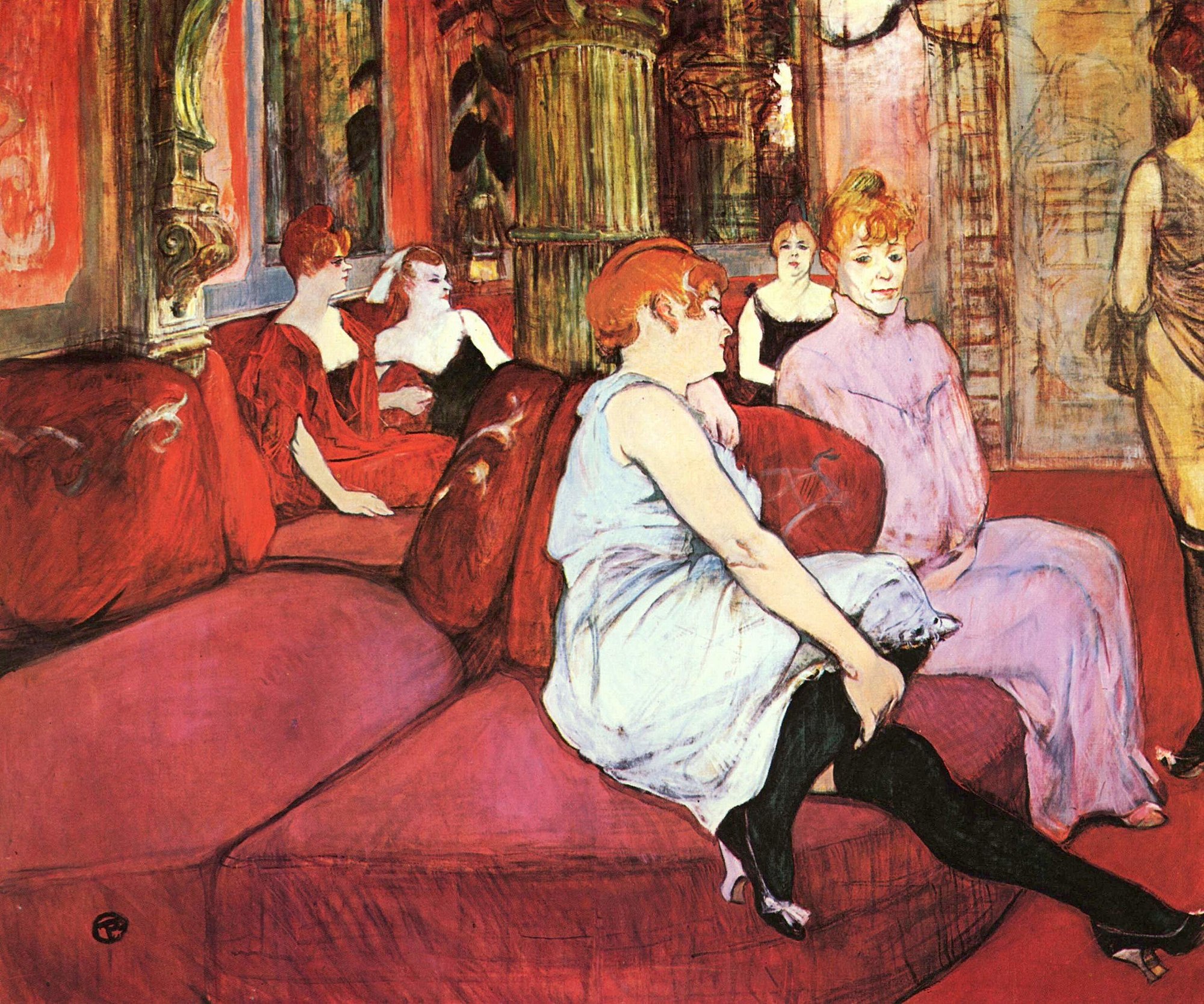 "In Salon of Rue des Moulins"  Henri de Toulouse-Lautrec (1893)