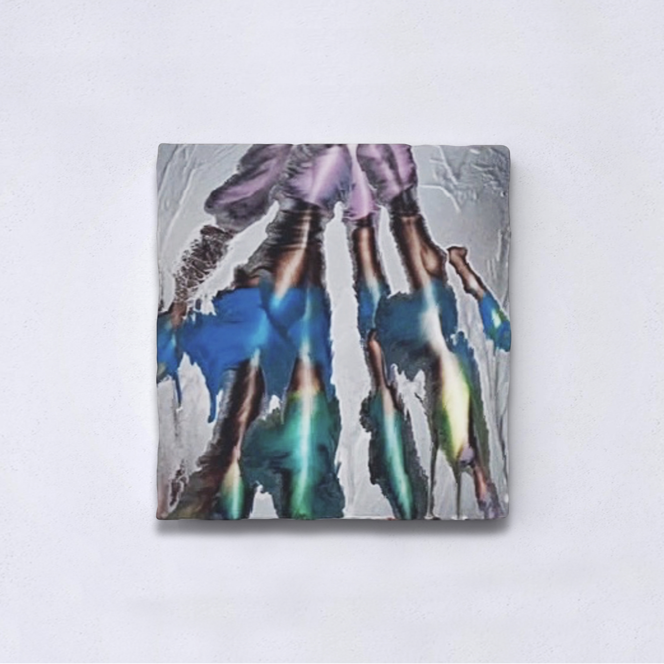 Aurora phenomenon, negative - Oil on polyplate 22,5 x 24 cm