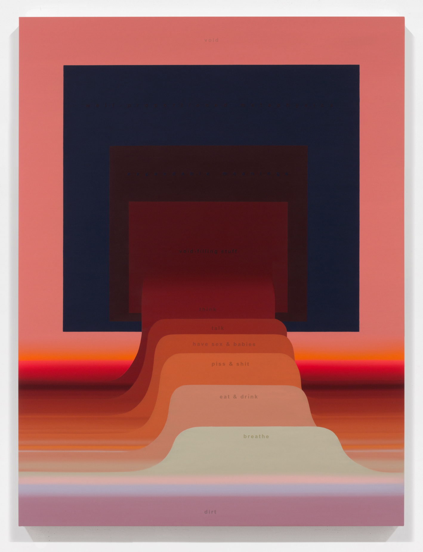 Expandable Meanings (Going For It). 2017. Oil and acrylic on canvas, 40" x 30" (102 x 76 cm)