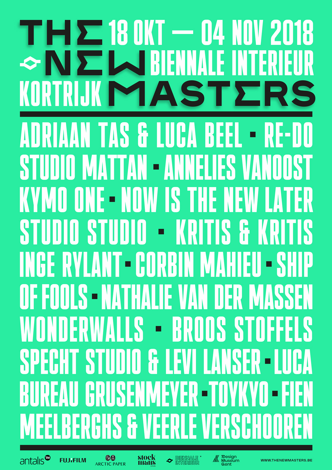 The New Masters, line-up • designed at DIFT