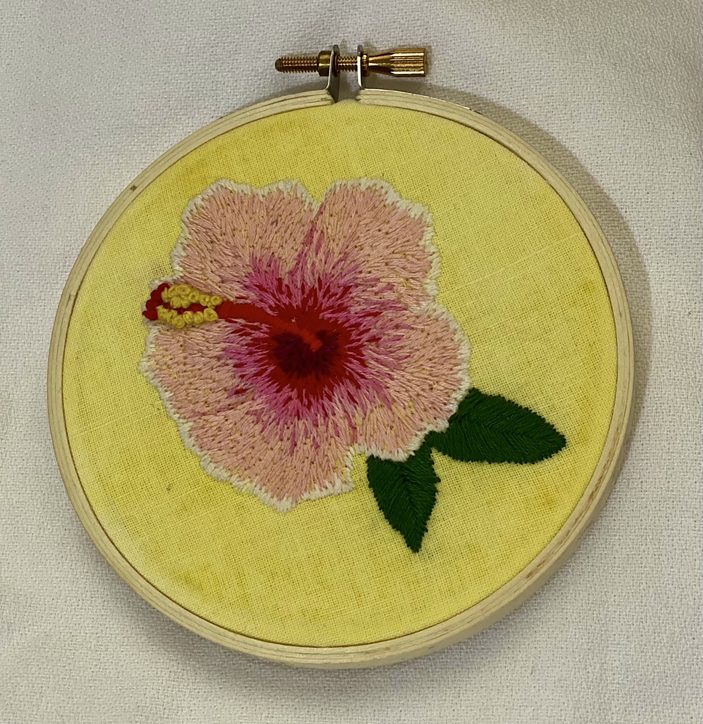 hibiscus, embroidery, 6", 2020