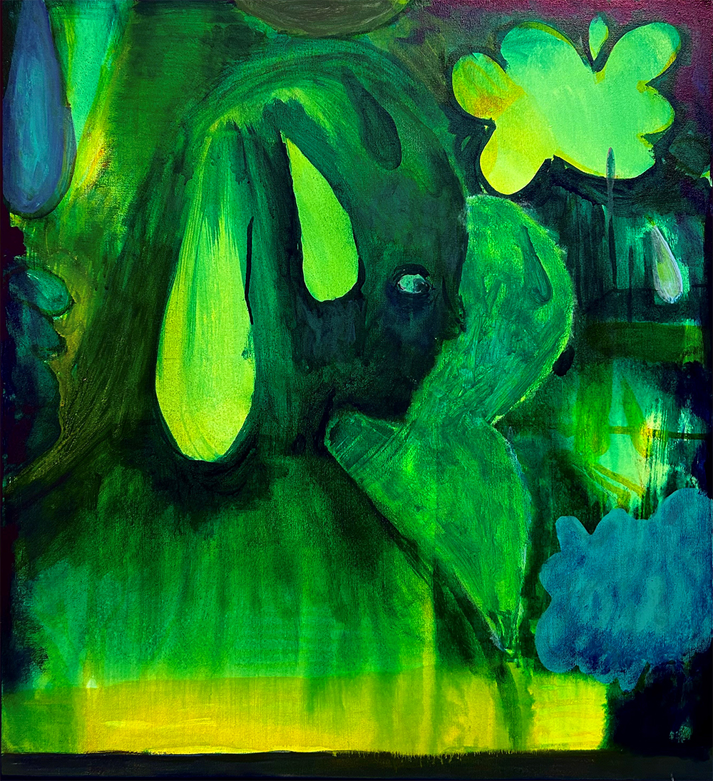 60 x 55 cm / ink on canvas / Andreas Lech 2023