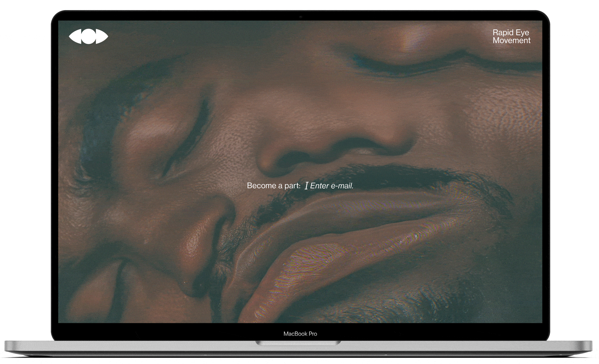 Desktop website of the campaign with the chance to register for the newsletter