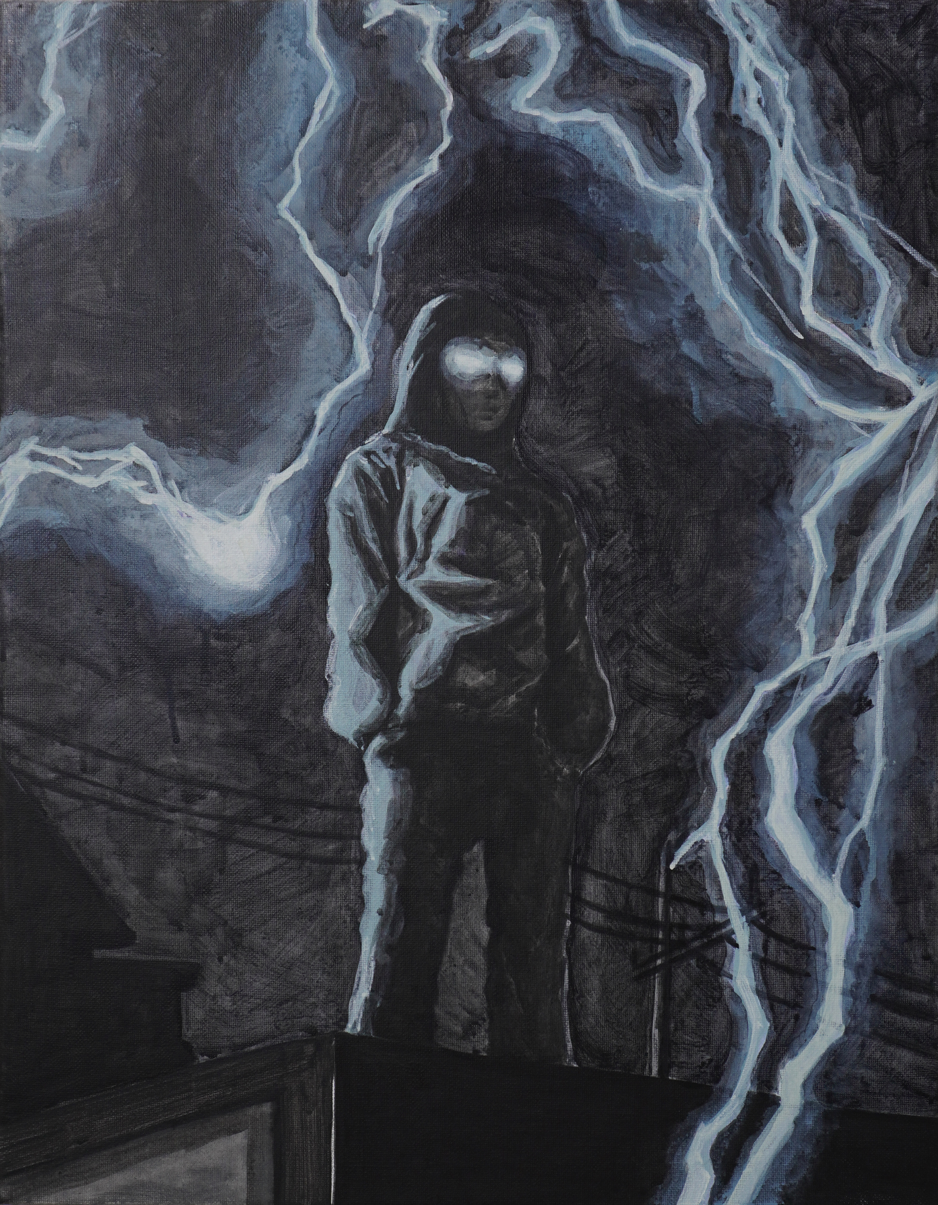 번개를 쫓는 자 A lightning chaser_acrylic on canvas_53x33.4cm_2024