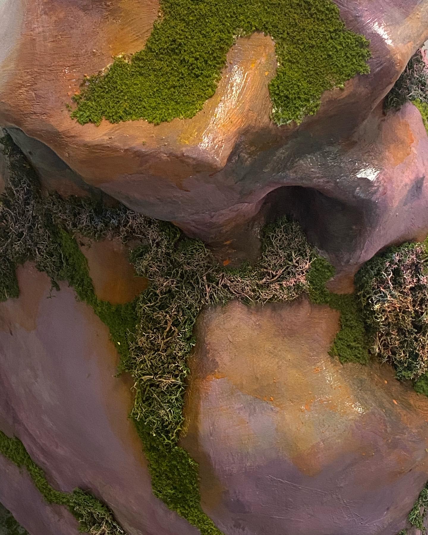 Rock Formation 1: plaster, wood, metal, craft moss