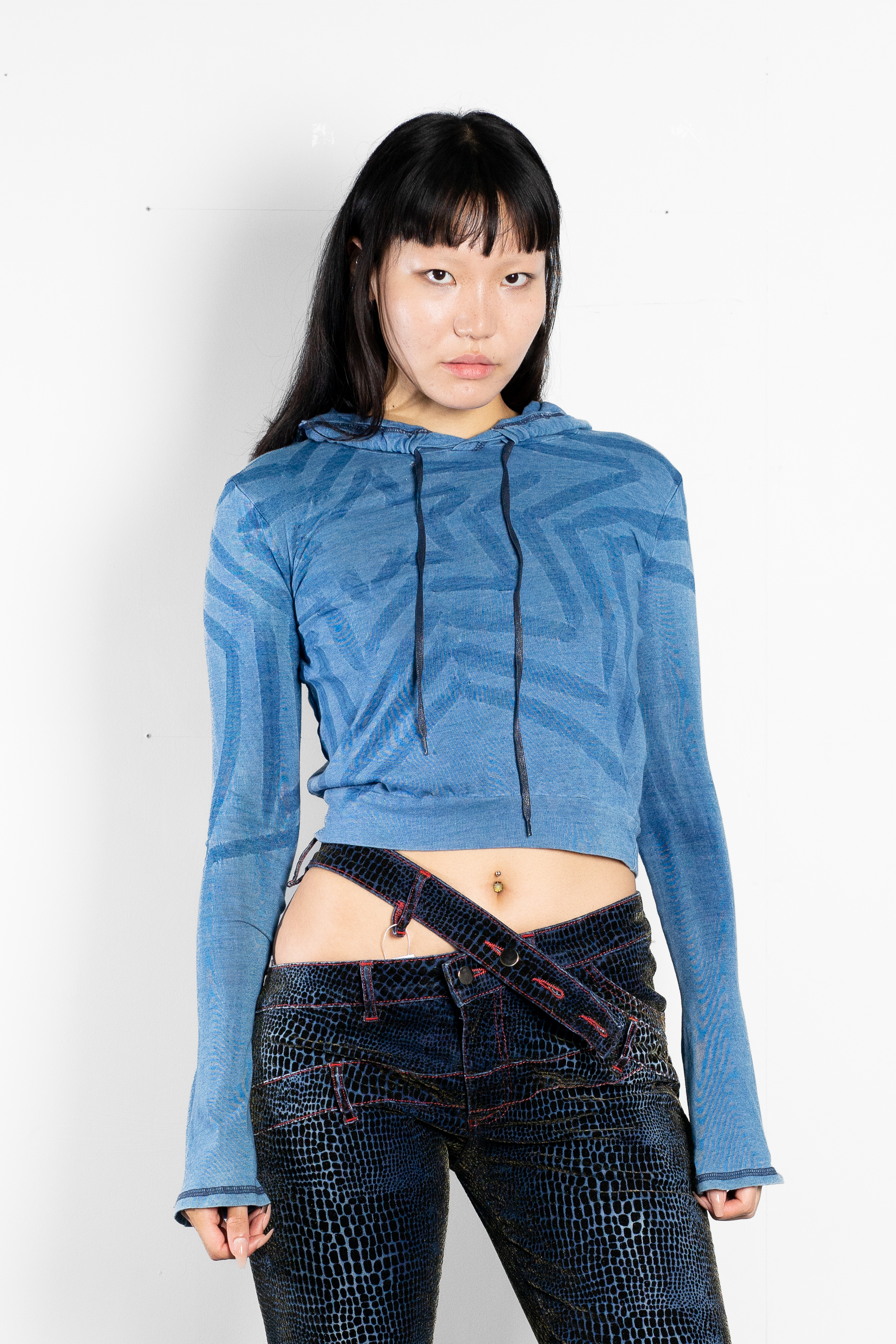 MASHA POPOVA のホルターネック デニム トップス MASHA POPOVA のホルターネック デニム トップス