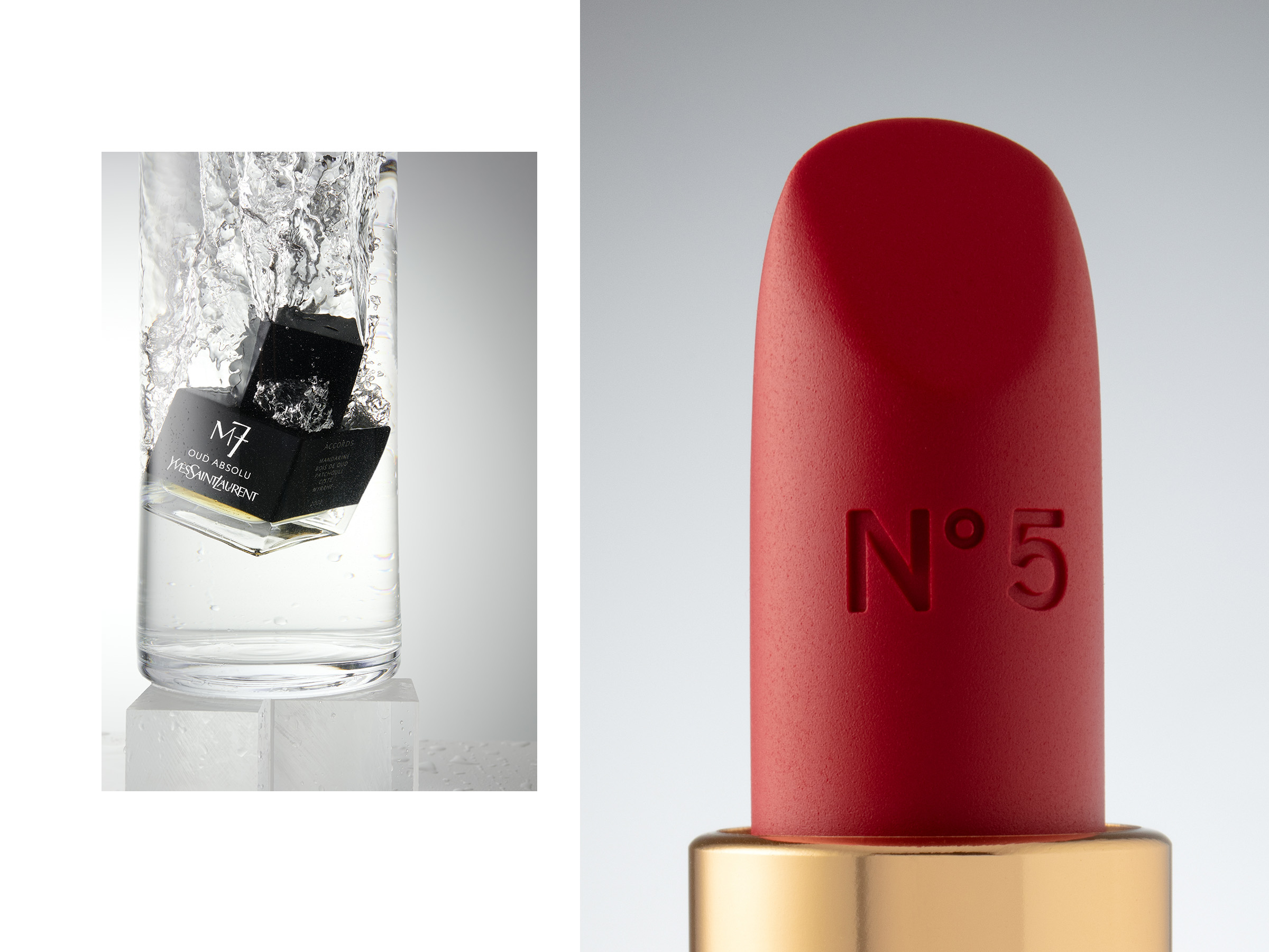 Sonja Gutschera + Leif Osthoff, Flacon, Lipstick, Close Up Beauty, Perfume, Rouge, Cosmetics, Scent, Water, Studio, Still Life, Plexi glass
