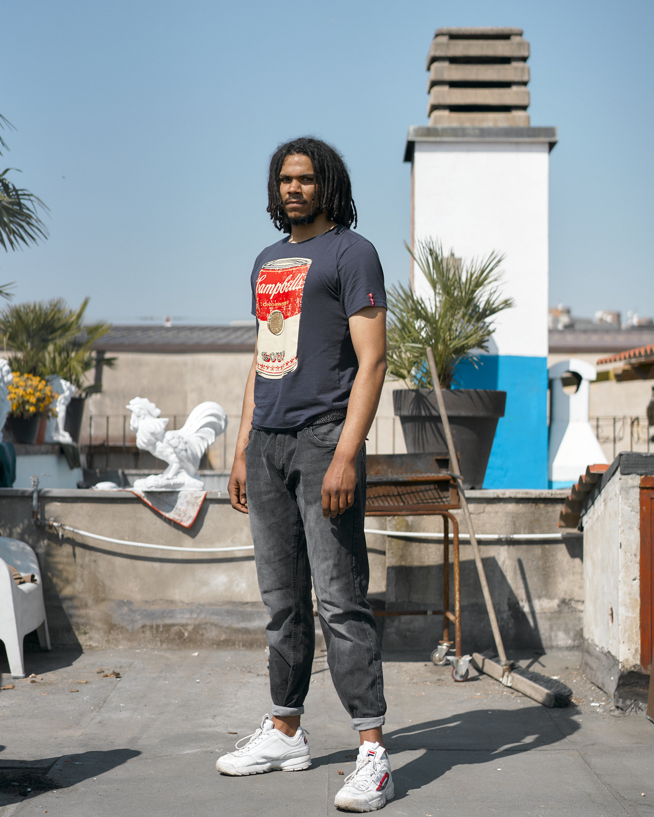 Man on a Roof, Milano, 2019