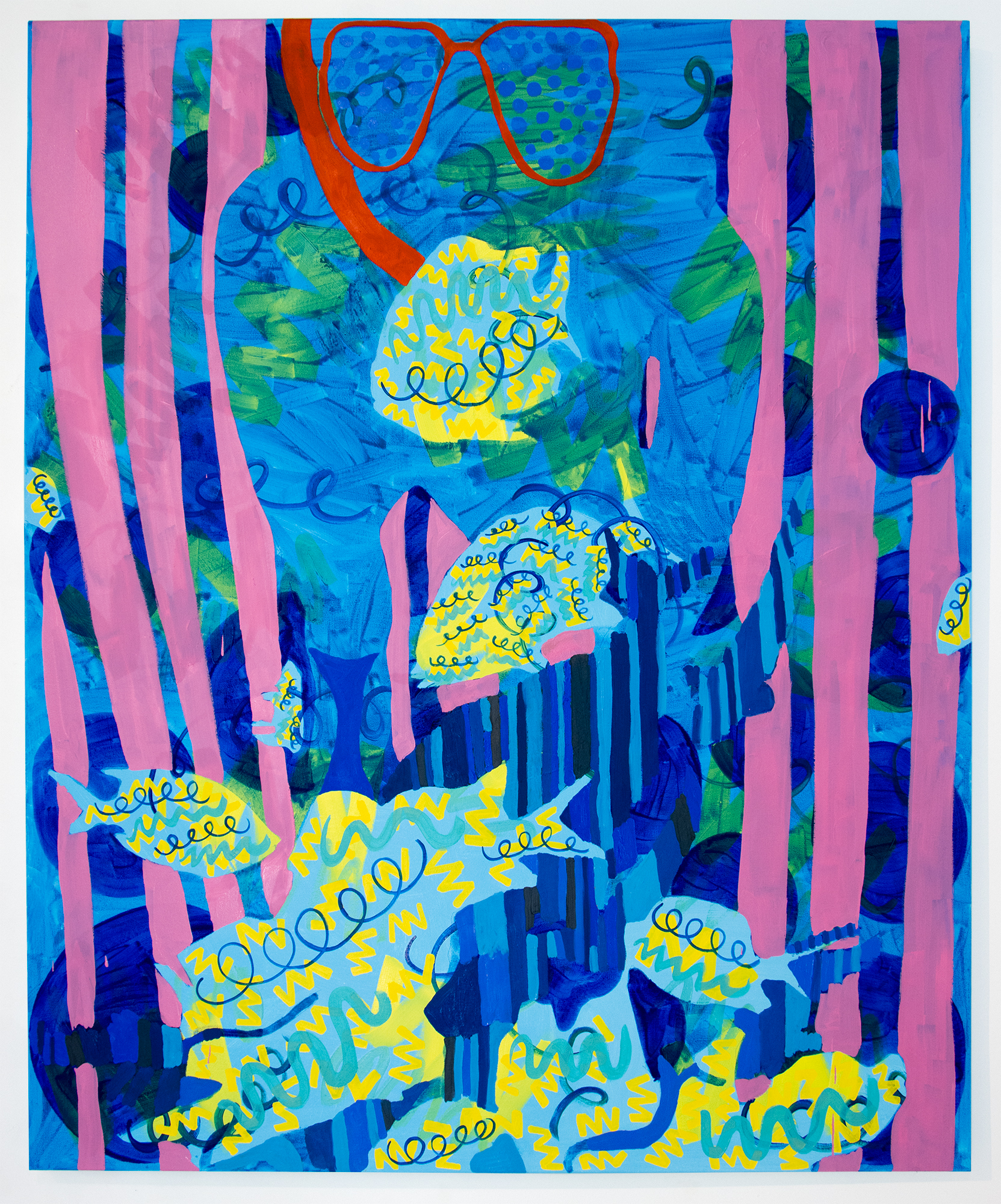 "SCUBA", 2023, oil on canvas, 60x72 in