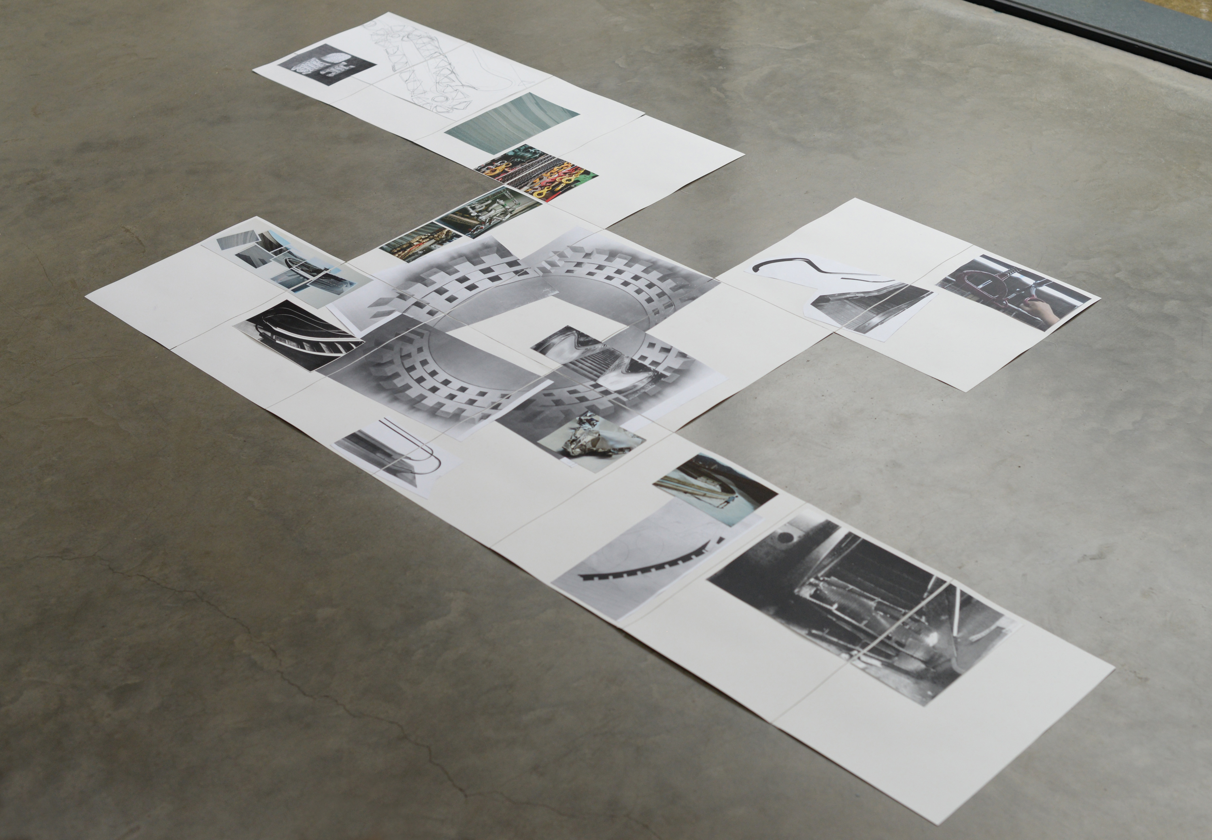 Expandable research on the Wheel of Fortune. 2020, collage on 16 A4 sheets, 88 x 192cm 