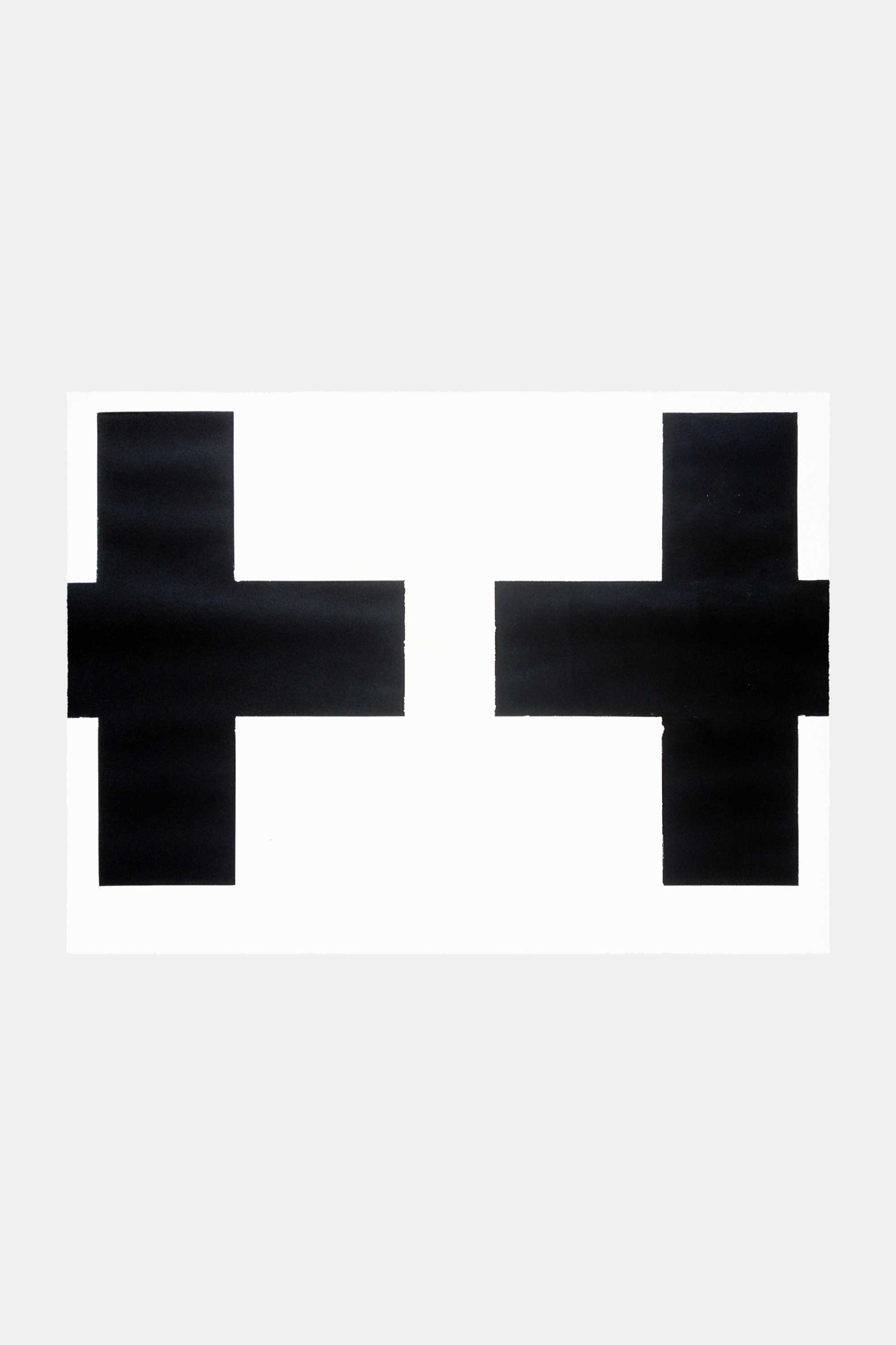 Four lines, 2015. Acrylic paint on paper. 103&#160;×&#160;76&#160;cm.