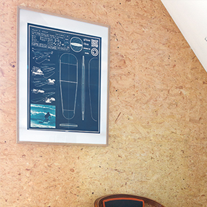 Cyanotype "La planche de surfing"