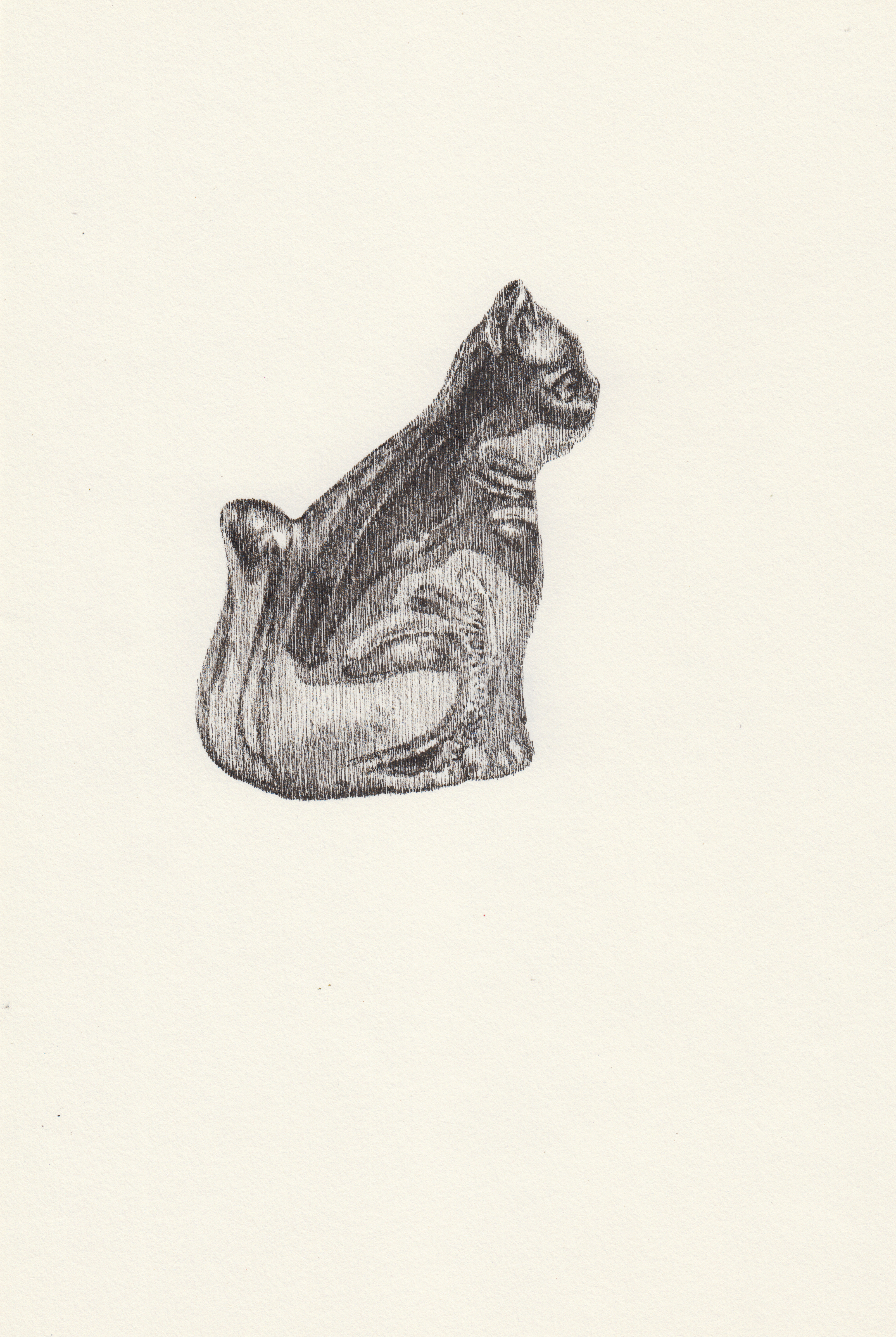 6. Gatto in resina rivestito d’argento | Silver coated resin cat