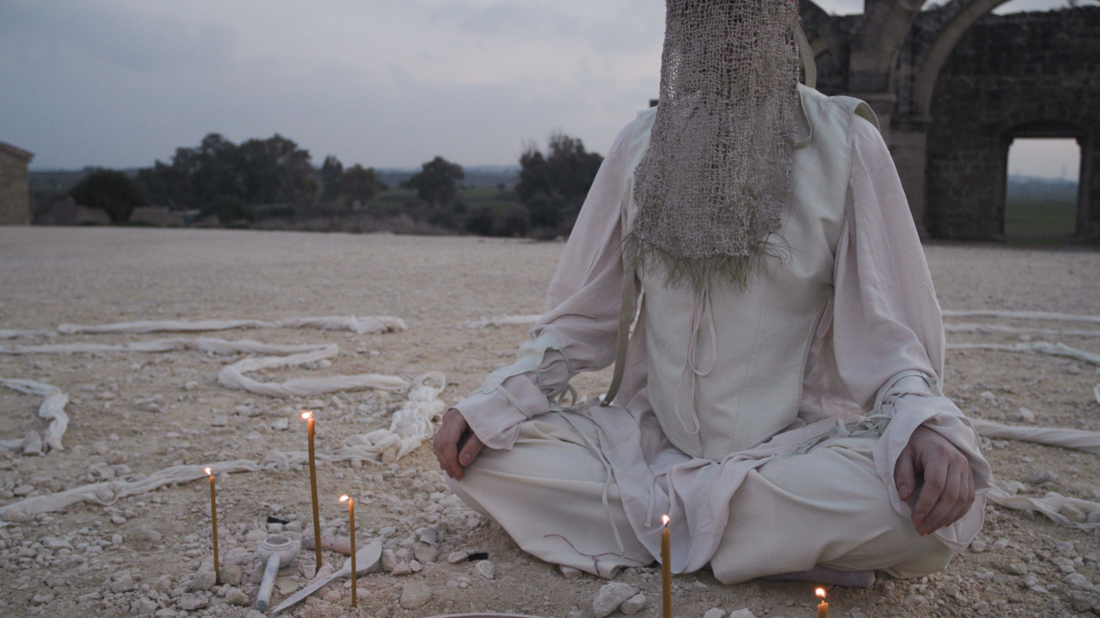video still from Liminal Vision's Scent of Time (in progress/2022) - costume design by Dasha Golova