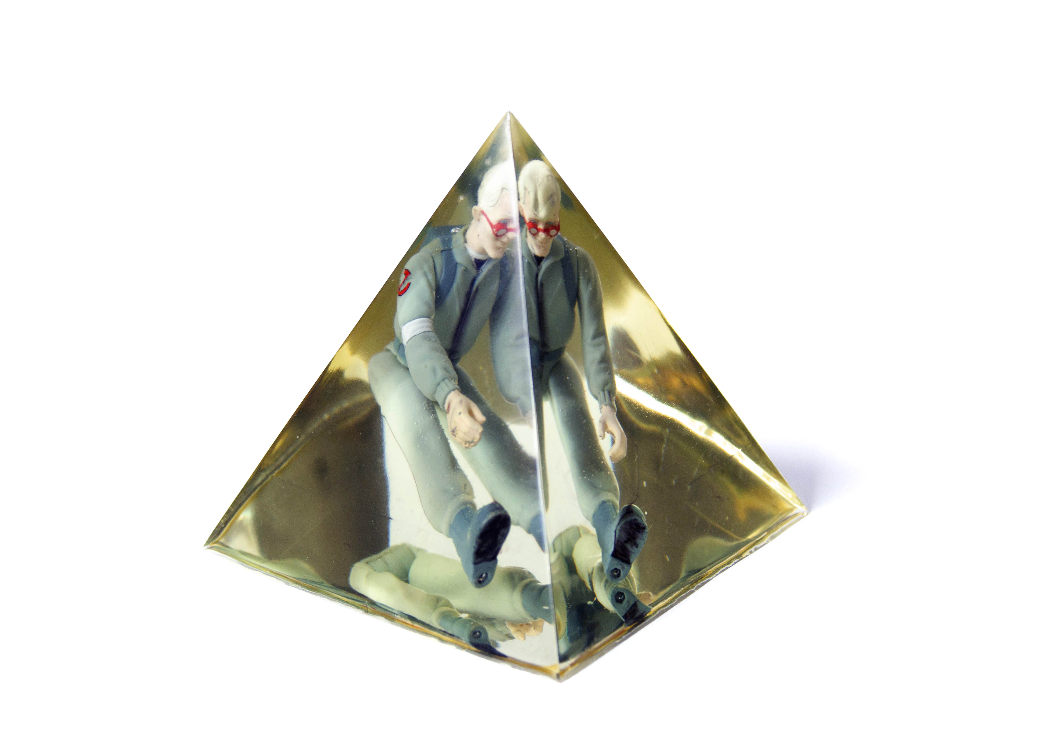 There's Something Very Important I Forgot To Tell You, 2019, 5"x5"x5". Action figure, epoxy resin